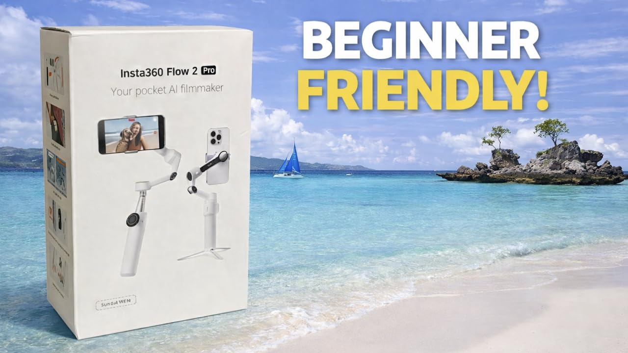 Insta360 Flow 2 Pro White - Industry-First AI Phone Gimbal with Apple DockKit, Pioneering 360º Pan Tracking, Free Tilt, Built-in Tripod/Selfie Stick, Portable Vlog/Travel Stabilizer customer photo 2
