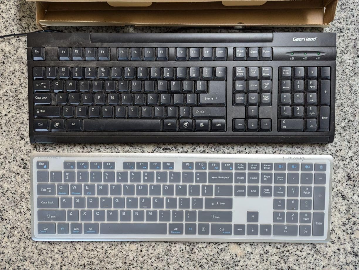 TECKNET Bluetooth Keyboard Rechargeable 4-Device (2.4G+BT) Free Switching customer photo 1