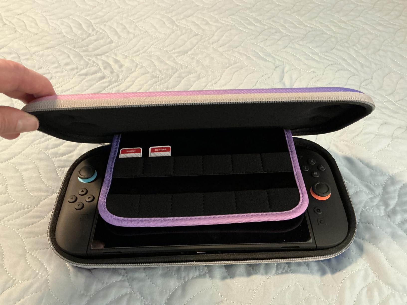tomtoc Slim Carrying Case for Nintendo Switch 2 Model 2025, Odorless Felt Protective Hard Shell with 12 Game Card Slots, Portable Travel Storage Case with Original Patent and Military Grade Protection customer photo 2