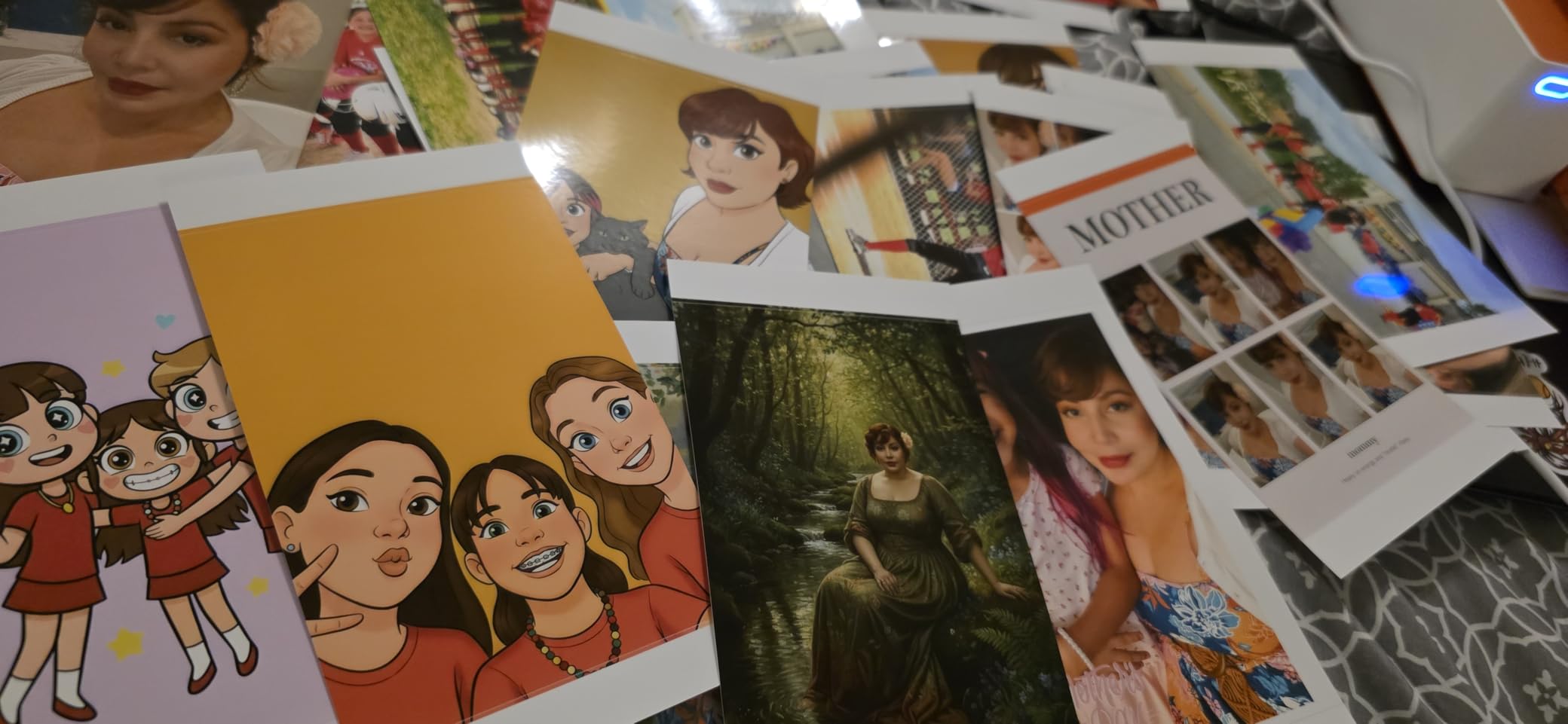 Liene Amber M110 Bluetooth Photo Printer 80 Sheets, Portable Photo Printer for iPhone, Thermal Dye Sublimation, Picture Printer 60 Sheets 4x6 Paper & 20 Sheets 3