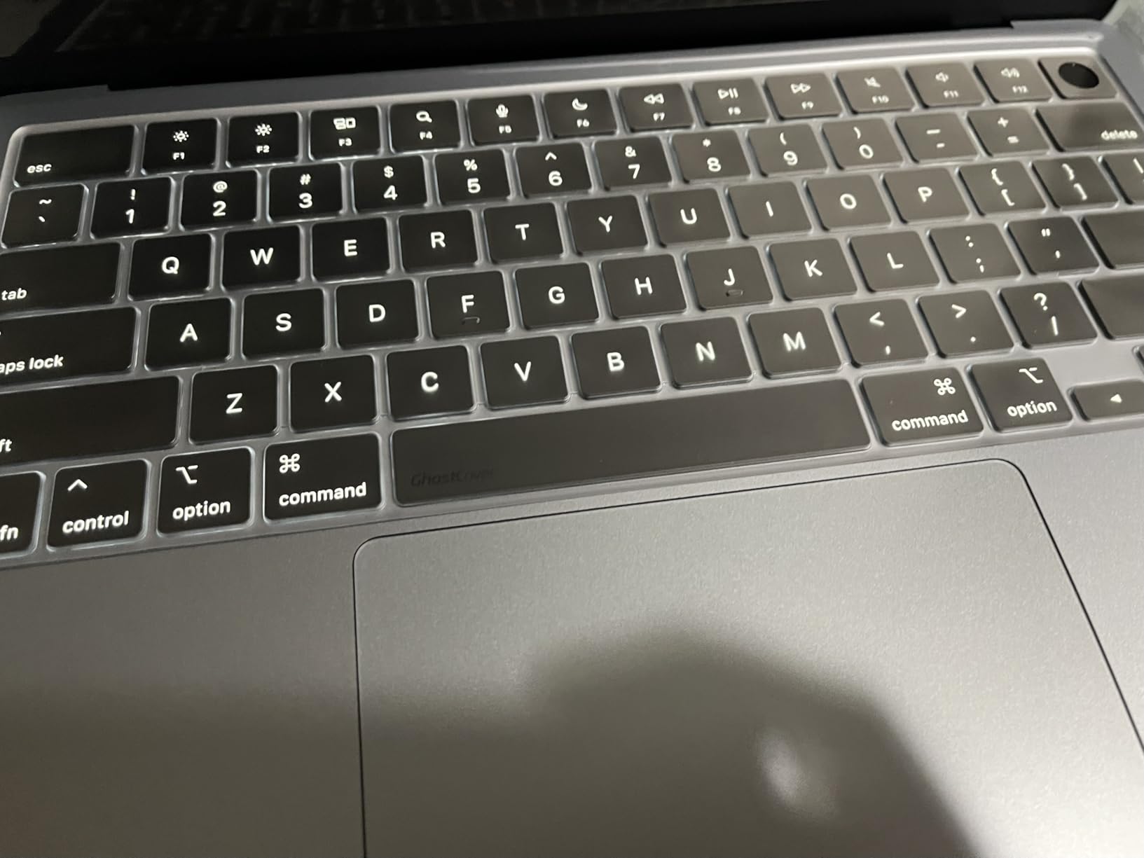 GhostCover FlexType Premium Keyboard Protector for High-Performance Typing, Compatible with 2021-2026 MacBook Pro 14/16 MacBook Air 13/15 M5-M1 Pro/Max MacBook Neo Touch ID, US Keyboard Layout, Clear customer photo 1