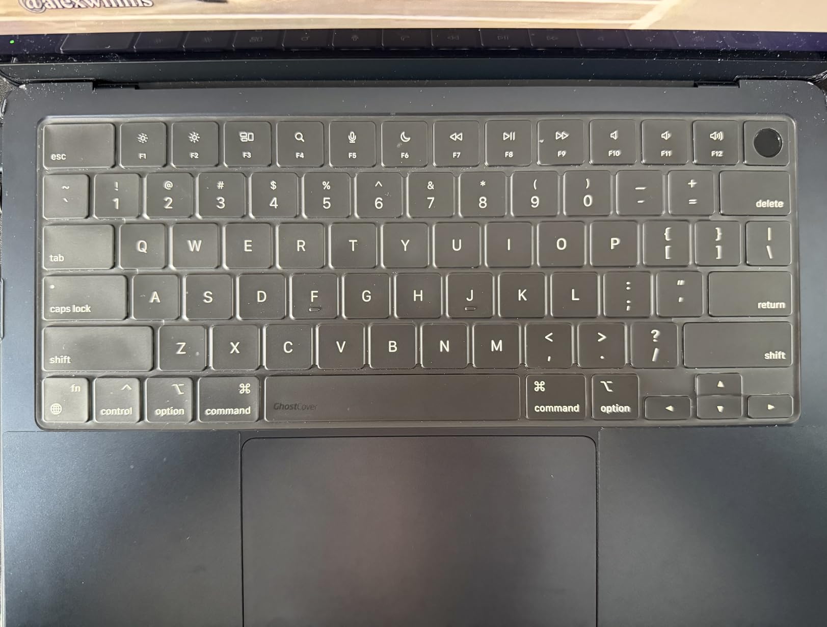 GhostCover FlexType Premium Keyboard Protector for High-Performance Typing, Compatible with 2021-2026 MacBook Pro 14/16 MacBook Air 13/15 M5-M1 Pro/Max MacBook Neo Touch ID, US Keyboard Layout, Clear customer photo 2