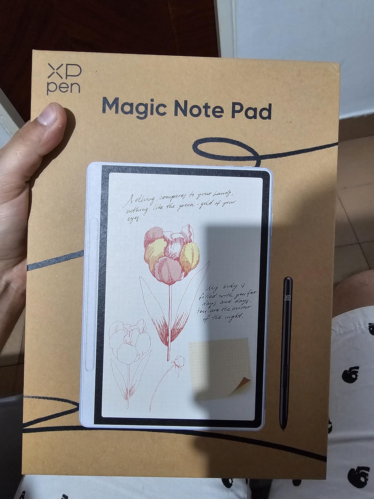 XPPen 3 in 1 Color Digital Notebook 10.95'' Paper Note Taking Tablet with 16384 Pressure Levels Battey-Free X3 Pro Pencil 2 Magnetic Folio 6+128GB Magic Note Pad for Writing/Reading/Meeting/Study customer photo 1