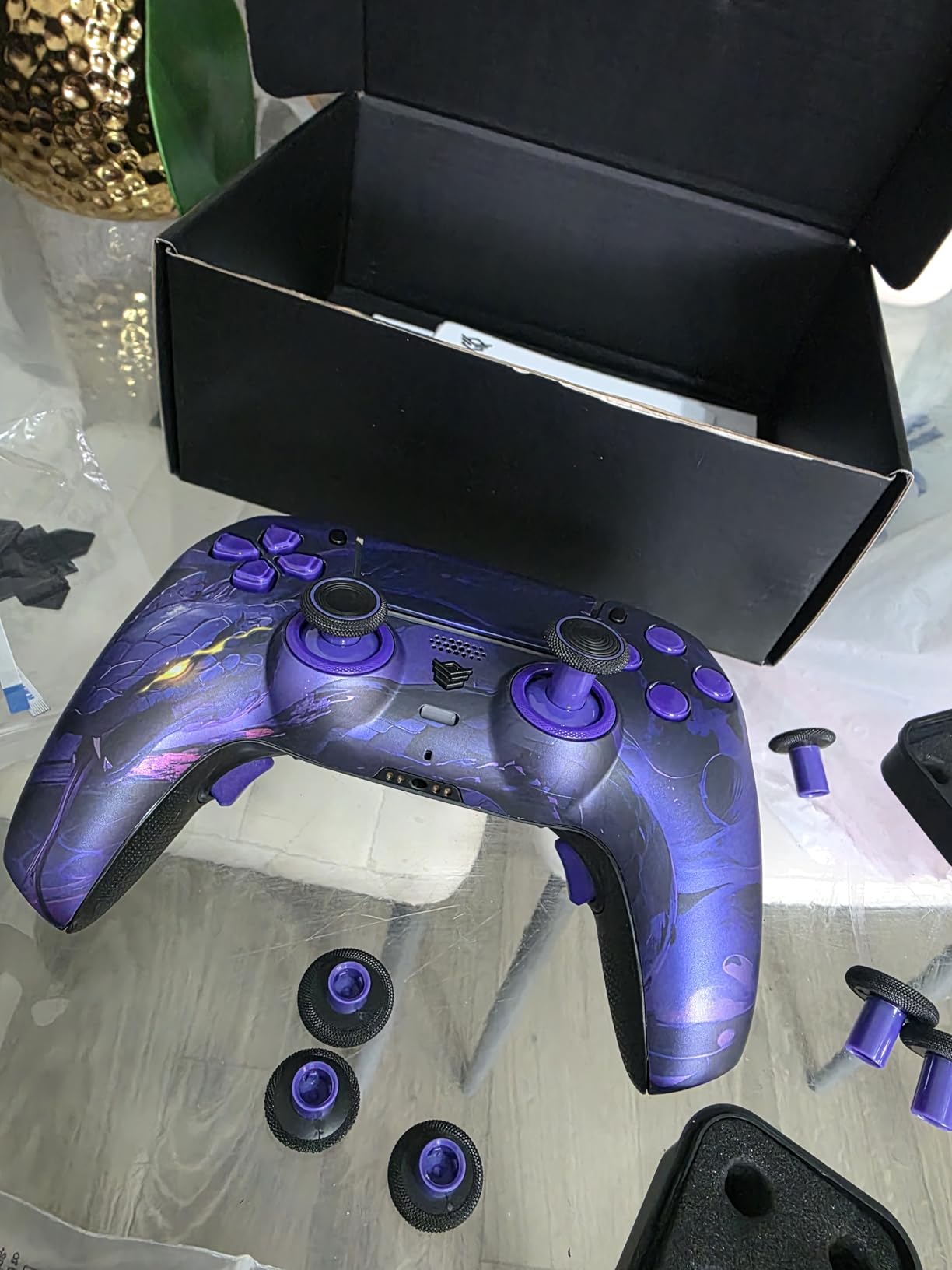 HEXGAMING PHANTOM Wireless Controller Compatible with PS5, Orochi | Hall Effect Joysticks, Adjustable Triggers, 4 Remappable Buttons, 6 Profiles, 8 Swappable Sticks, PC Compatible customer photo 2