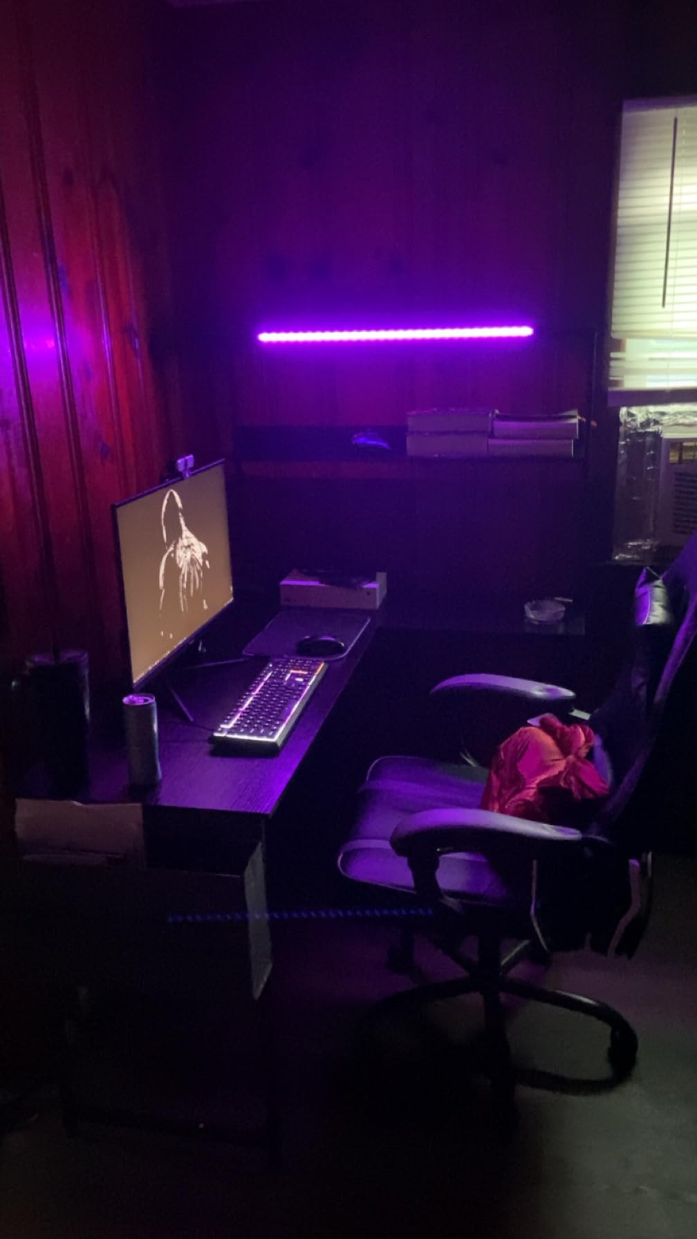 ODK 53 Inch L Shaped Gaming Desk with Shelves, LED and Outlets, Black | Hook for headset, bag for gear | Reversible Home Office Computer Desk customer photo 1