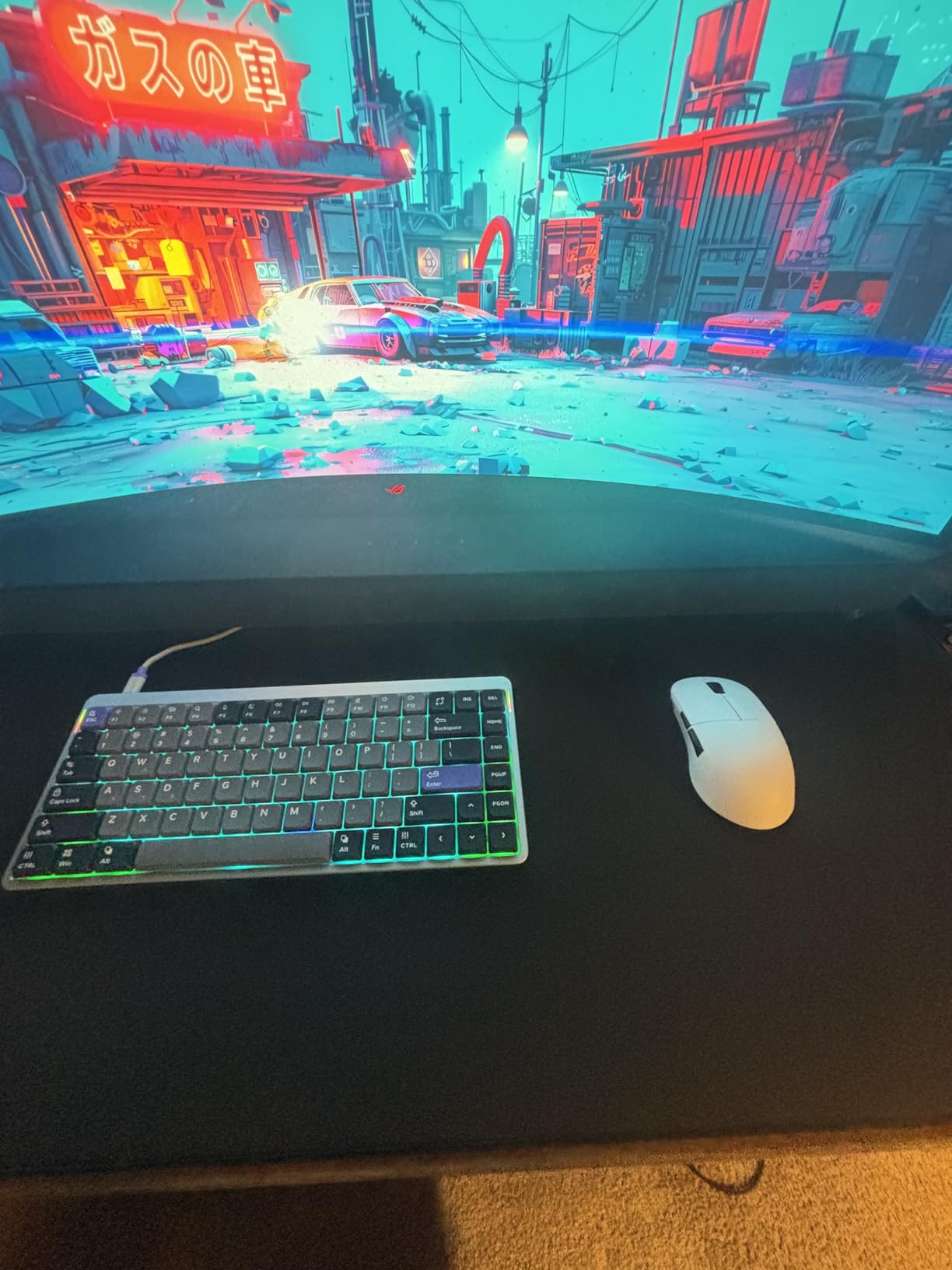 SteelSeries QcK XL Performance Control Gaming Mousepad - Extra Density for a Smooth Glide - Low-Profile Edge Stitching - Non-Slip Neoprene Rubber Base - 15.75 x 34.43 inch - FPS, MOBAs, RTS, MMO customer photo 1