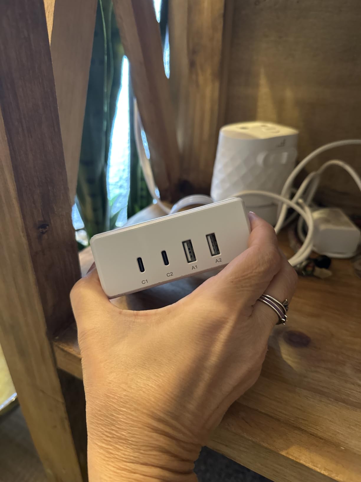 SUPERDANNY Extension Cord,Flat Plug Surge Protector Power Strip,10Ft customer photo 2