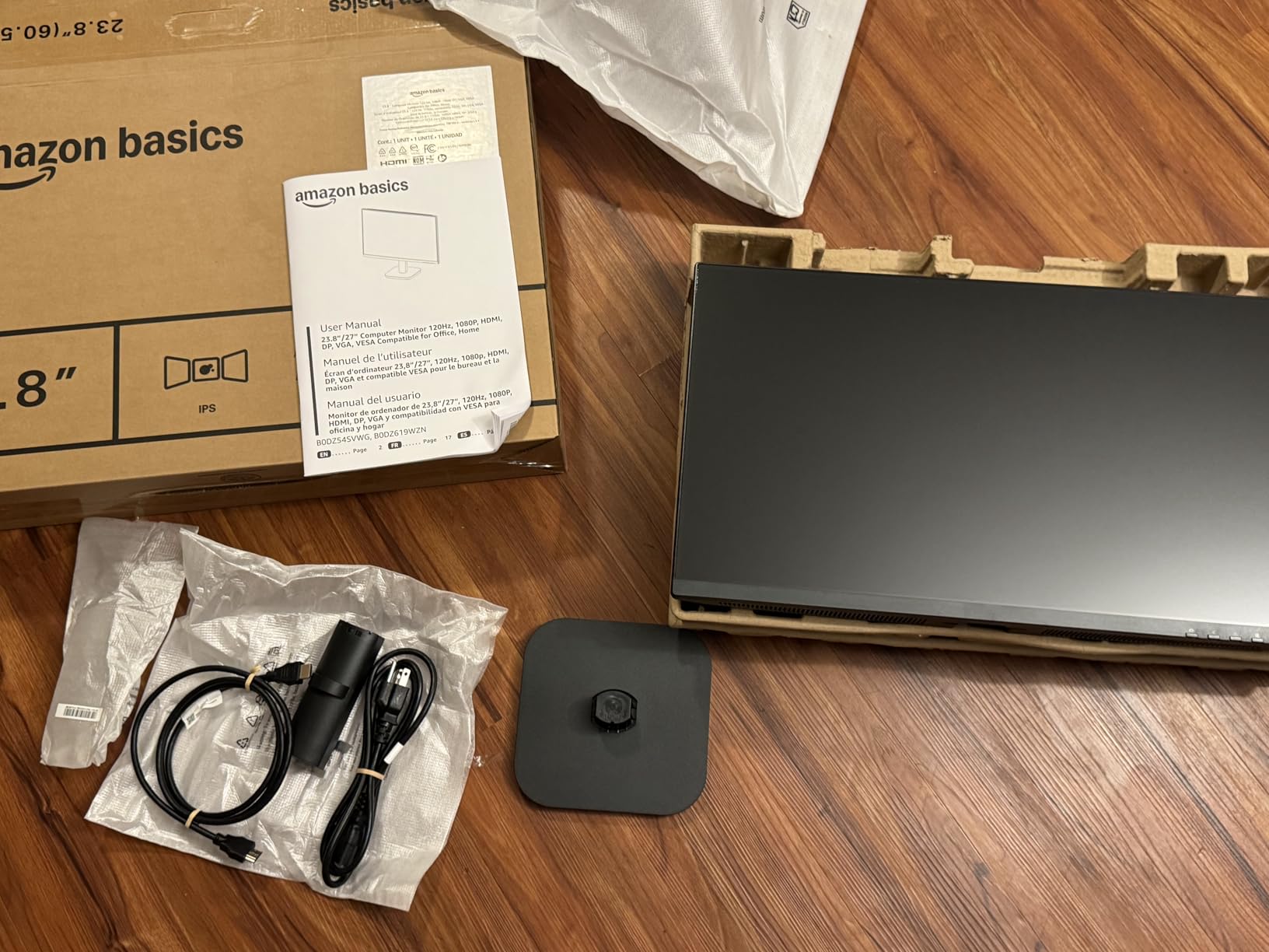 Amazon Basics 27-inch Computer Monitor, 120 Hz, 1080P, IPS, HDMI, DisplayPort, VESA Compatible for Office, Home customer photo 1