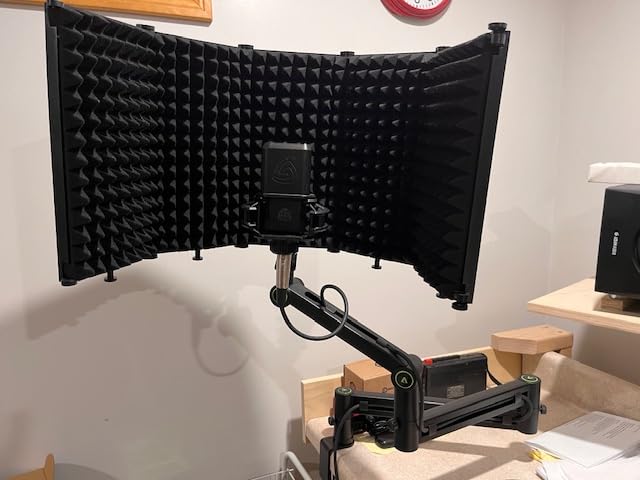 Microphone Arm,Aokeo AK-58i Desk Low Profile Mic Boom Arm Stand,Suitable For Blue Yeti,Snowball iCE,HyperX QuadCast,SoloCast,Elgato Wave,Etc customer photo 1