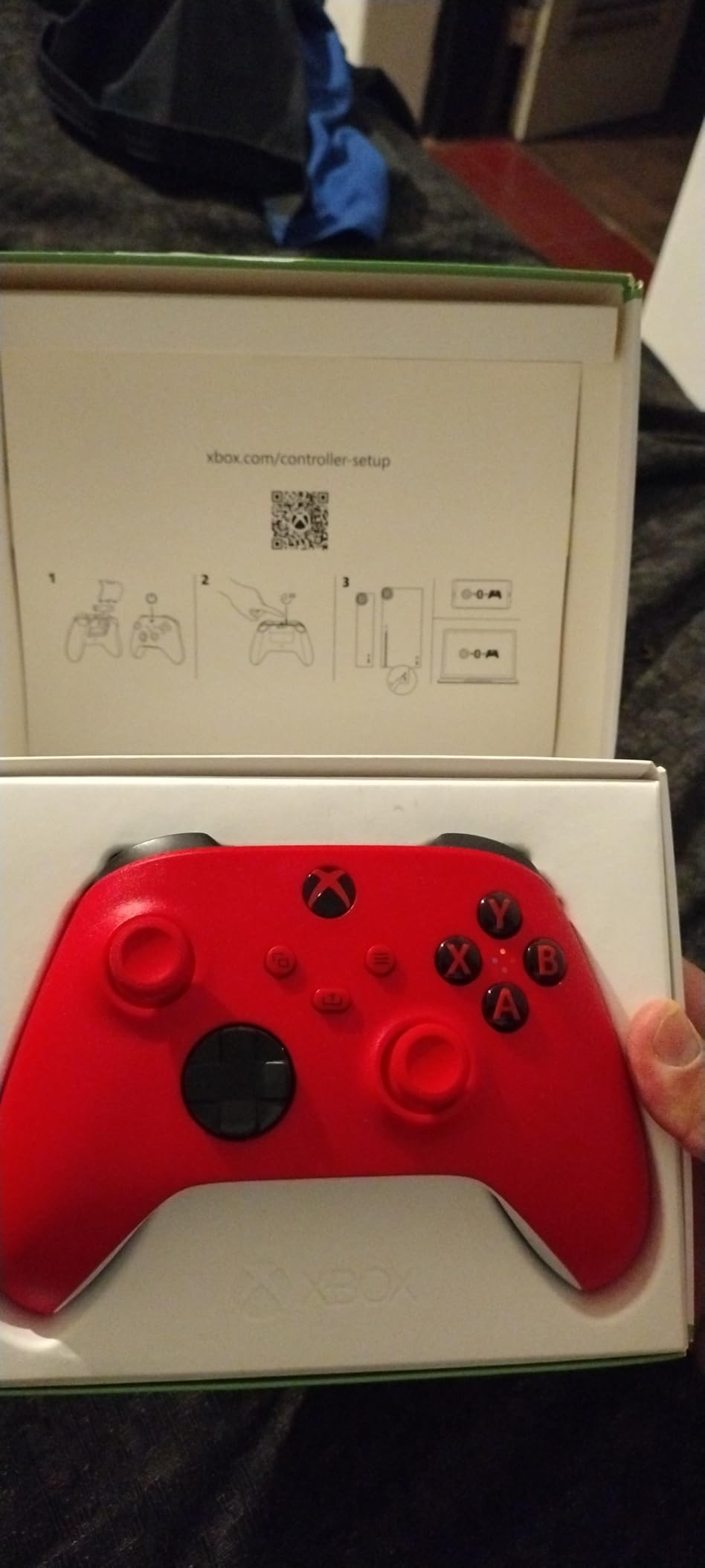 XBOX Wireless Gaming Controller | Pulse Red | Consoles, PCs, TVs, mobile, and more | Textured Grip | Wireless, Bluetooth, USB-C Connectivity customer photo 2