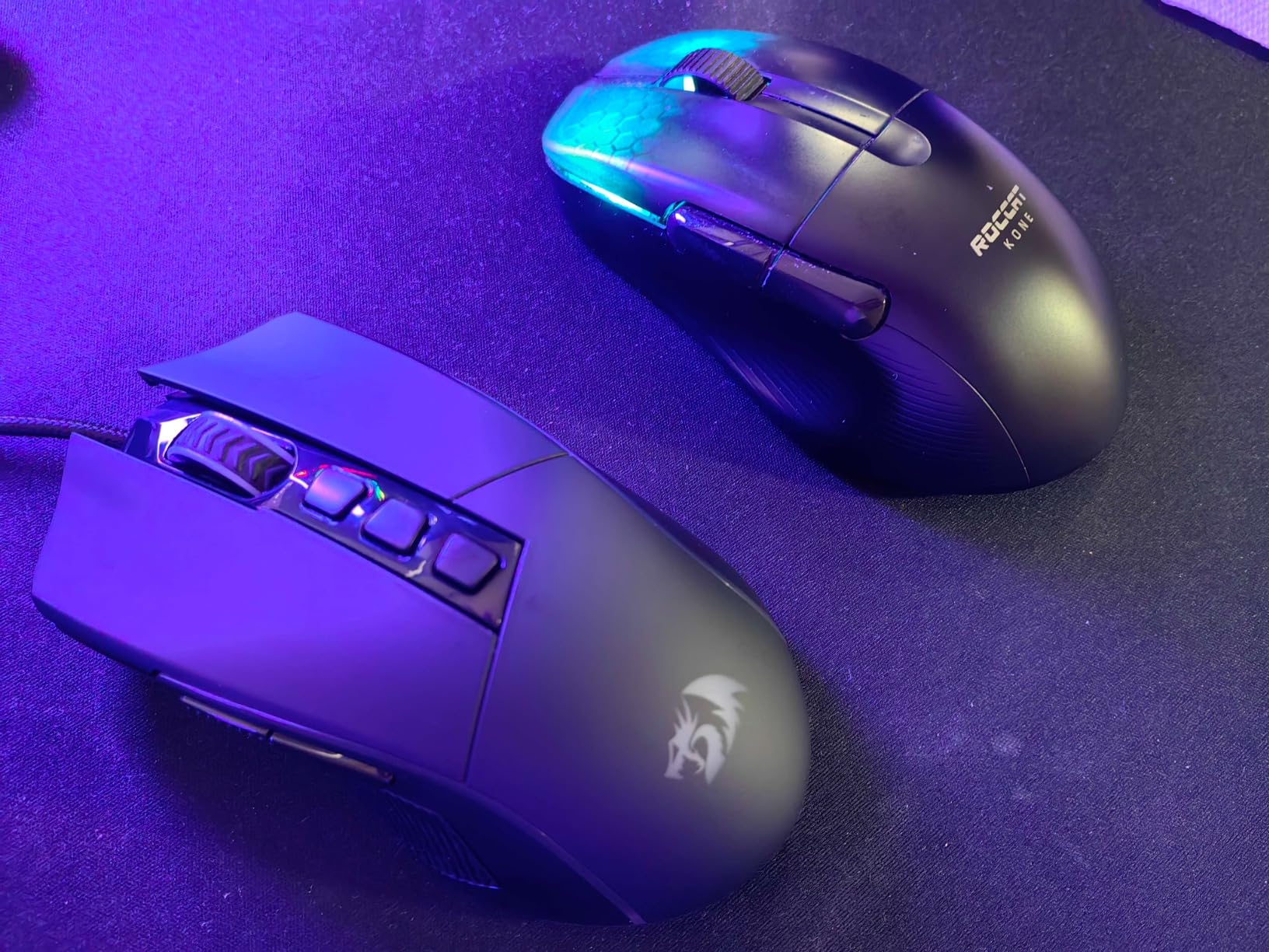 Redragon M725 Honeycomb Shell Gaming Mouse Wireless, Ultra Lightweight 49g, 8000 DPI Tri-Mode BT5.1/2.4GHz/Type-C Wired Gamer Mouse with 2 Side Buttons, Macro Programmable for PC/Mac/Laptop, Black customer photo 2