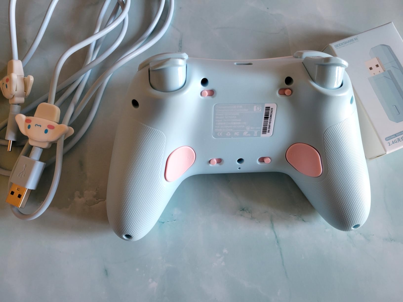 Kuitmor Hello Kitty Switch Pro Controller, Cute Hall Effect Wireless Gamepad No Drift for Switch 2/Switch/OLED/Lite, PC/Steam, Android, iOS, Bluetooth + Wired, Turbo, Back Buttons, 6-Aixs Gyro, Wake-up, RGB (Pink) customer photo 1