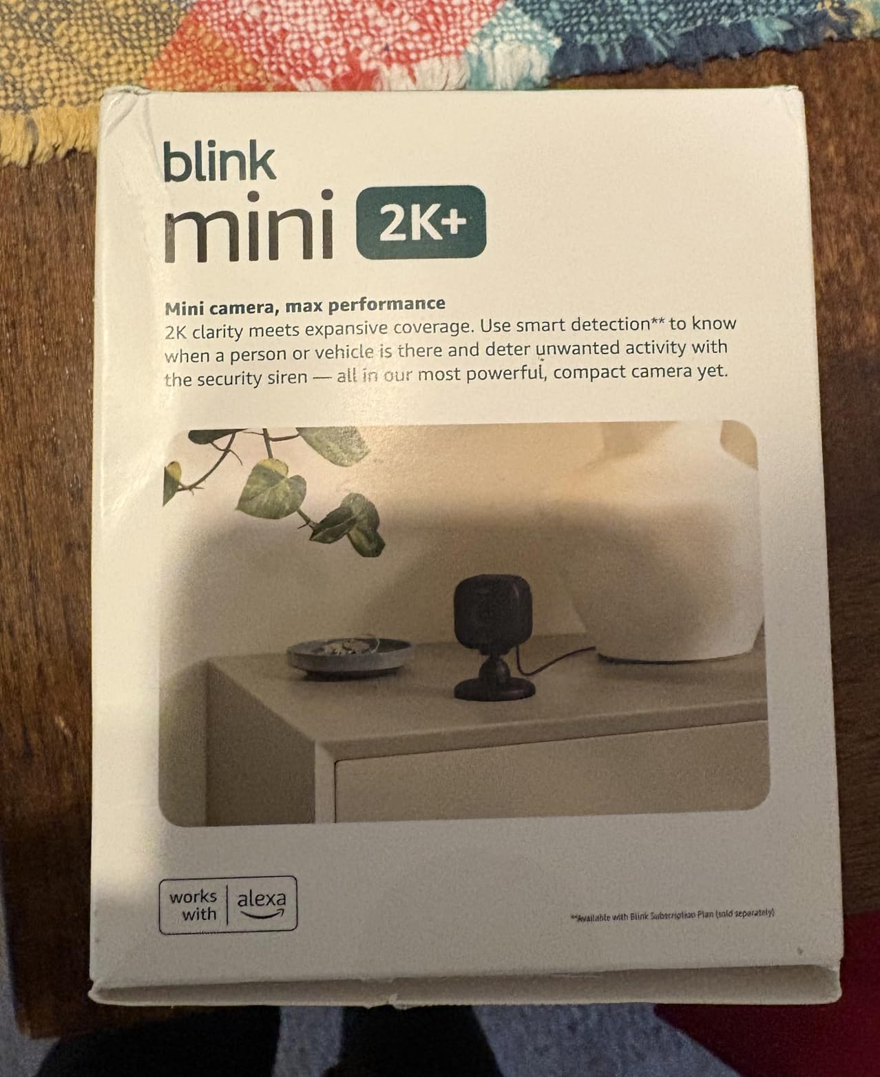 Blink Mini 2K+ (newest model) - Plug-in Home & Pet Indoor Security Camera with 2K video resolution, night vision, enhanced audio, motion detection - 1 camera (Black) customer photo 1