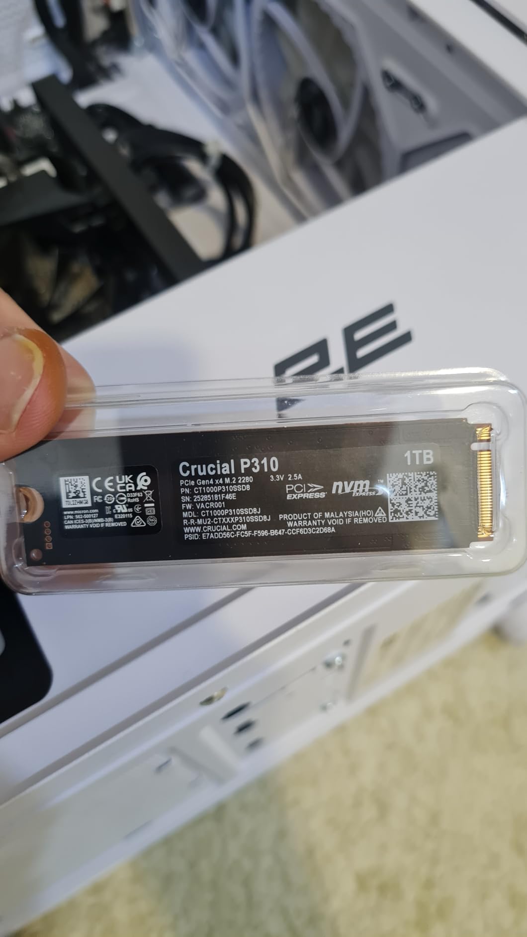 Crucial P310 4TB SSD, PCIe Gen4 NVMe M.2 2280, Up to 7,100MB/s, for Laptop, Desktop (PC), & Handheld Gaming Consoles, Includes Acronis Data Recovery Software, Solid State Drive - CT4000P310SSD801 customer photo 2
