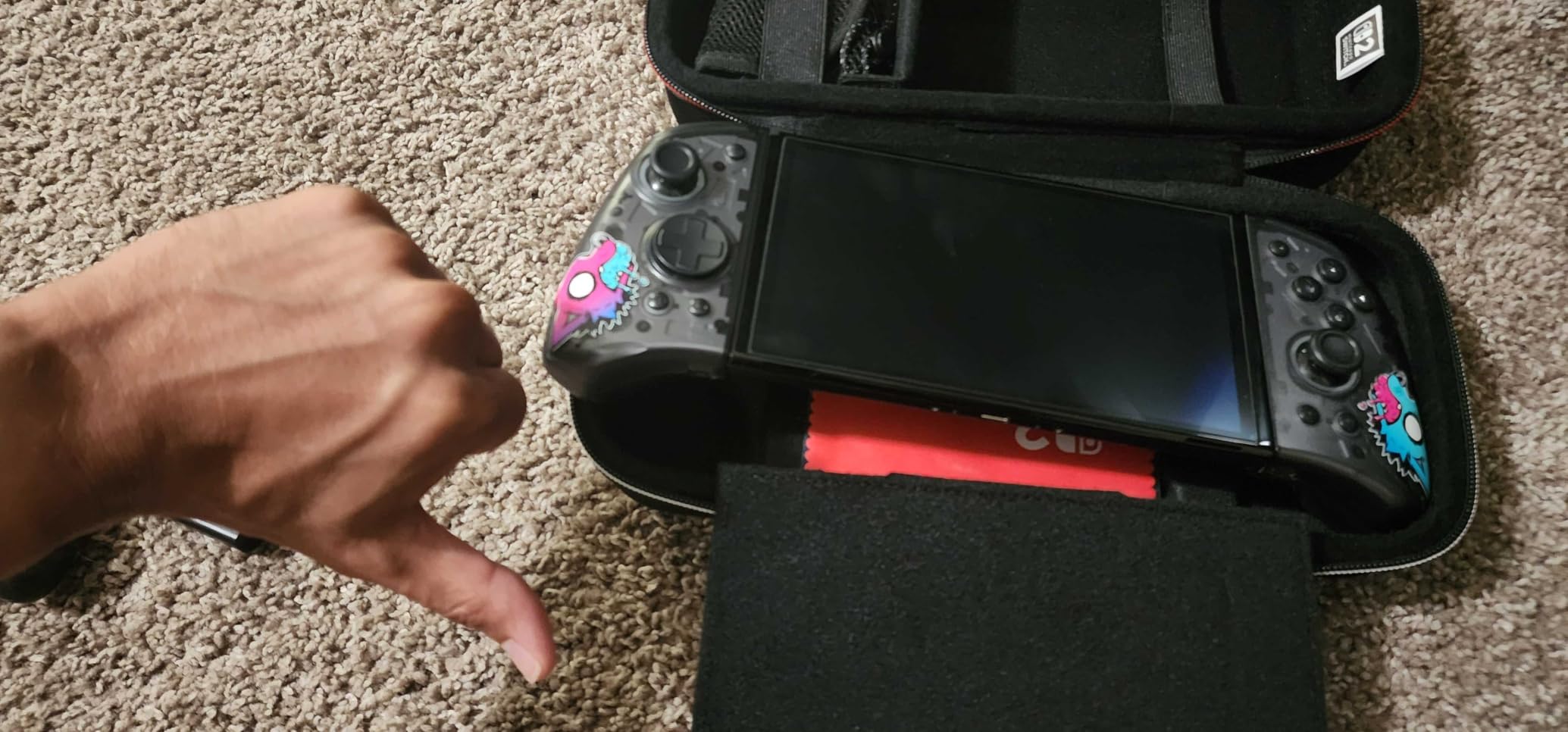 R.D.S. INDUSTRIES, INC. - Game Traveler Deluxe Licensed System Case for Nintendo Switch, Nintendo Switch 2, OLED, Black Medium (NS230) customer photo 2