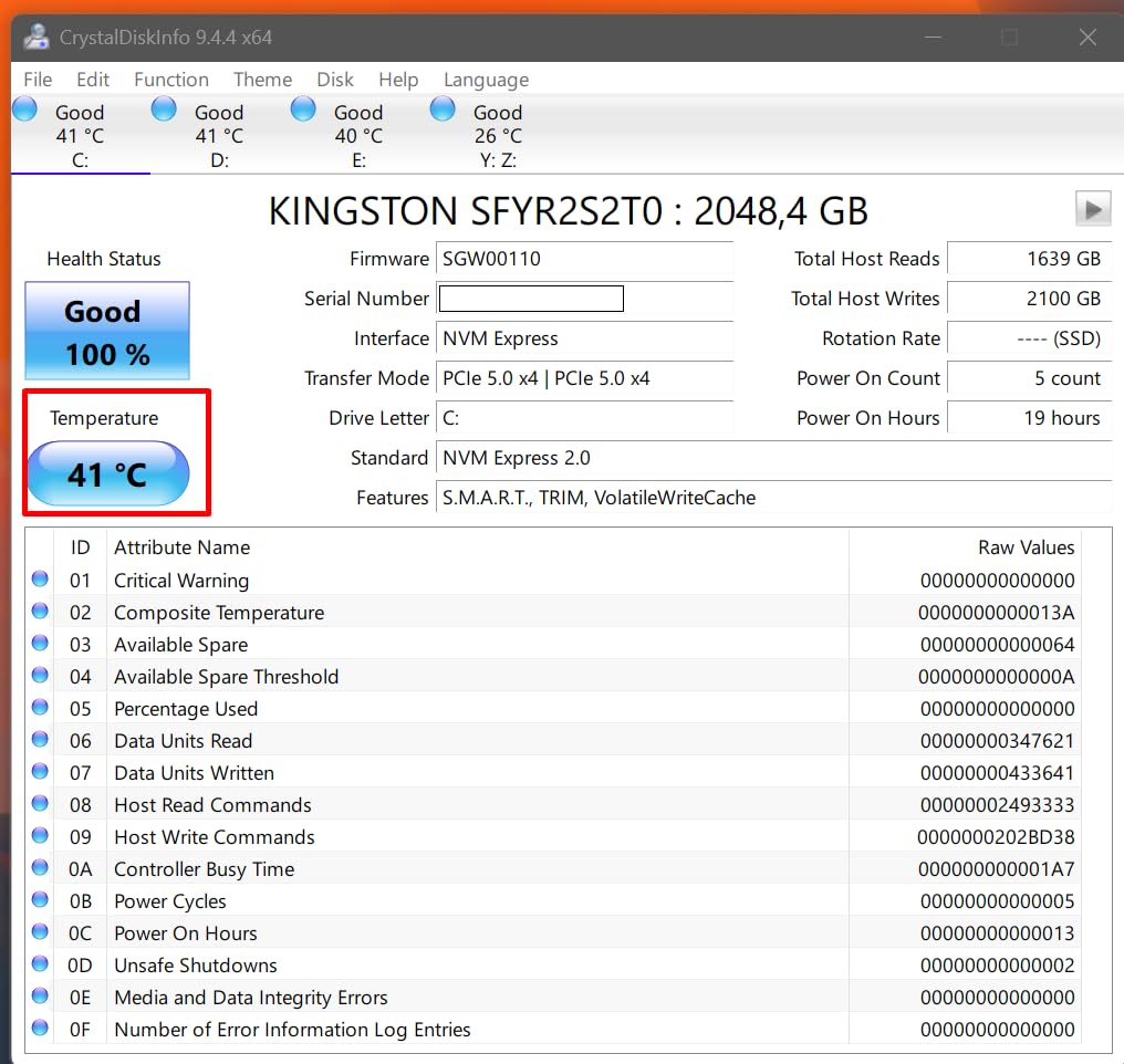 Kingston FURY Renegade G5 2048GB NVMe SSD | PCIe 5.0 M.2 2280 | Up to 14,800 MB/s | SFYR2S/2T0 customer photo 2