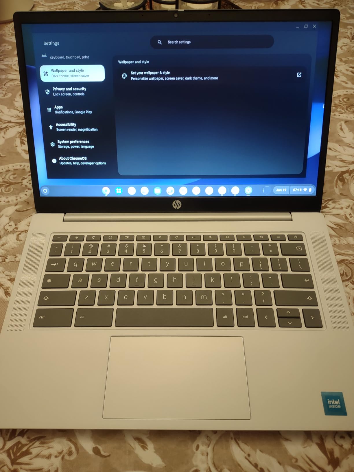 HP Chromebook 14 inch Laptop, HD Display, Intel Processor N100, 4 GB RAM, 64 GB eMMC, Intel UHD Graphics, Chrome OS, Glacier Silver, 14a-nf0019nr customer photo 1