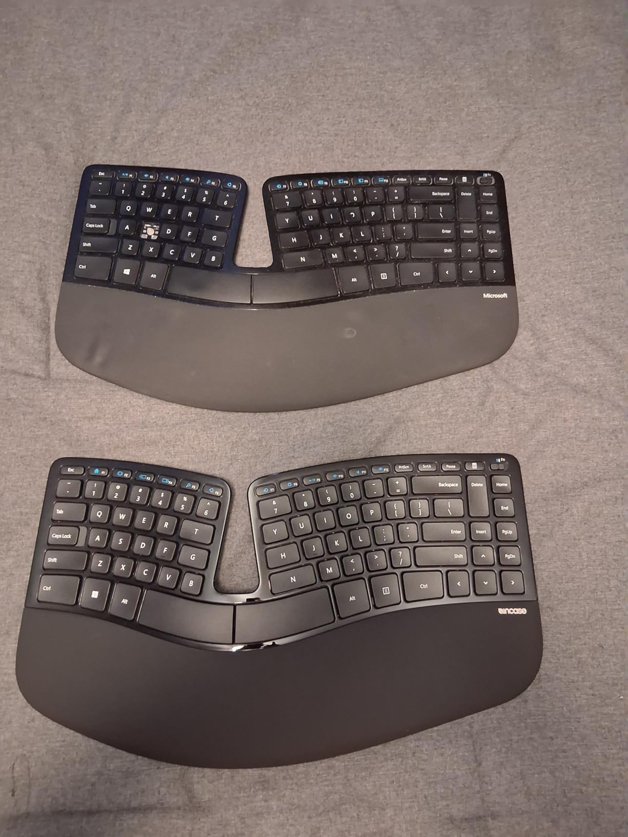 Incase Sculpt Ergonomic Keyboard - Designed by Microsoft - Split Keyset Design, Palm Rest, Contoured Layout, One-Touch Windows Button, AES 128-Bit Encryption, Includes Separate Number Pad - Black customer photo 2