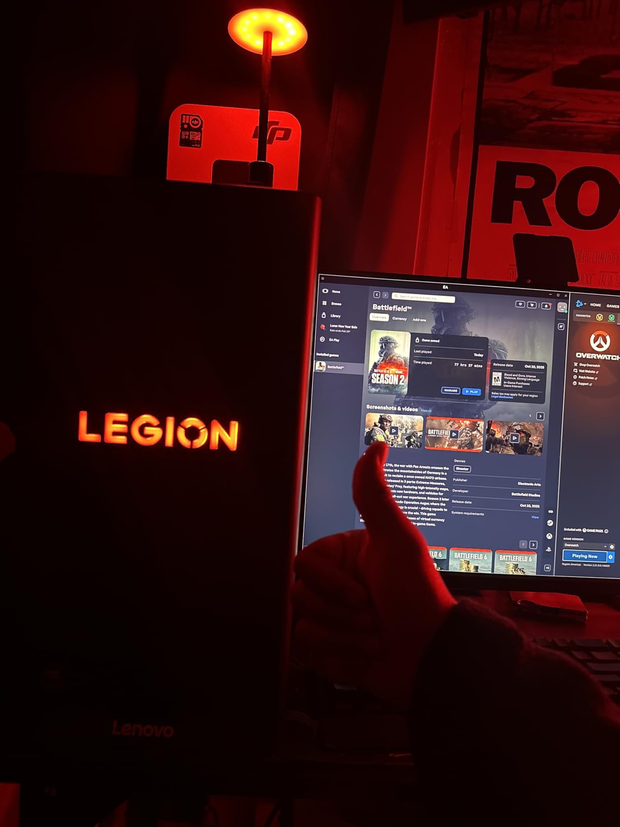 Lenovo Legion Tower 5i - AI-Powered Gaming PC - Intel Core Ultra 7 265F Processor - NVIDIA GeForce RTX 5060 Ti Graphics - 16 GB Memory - 1 TB Storage - 3 Months of PC GamePass customer photo 2