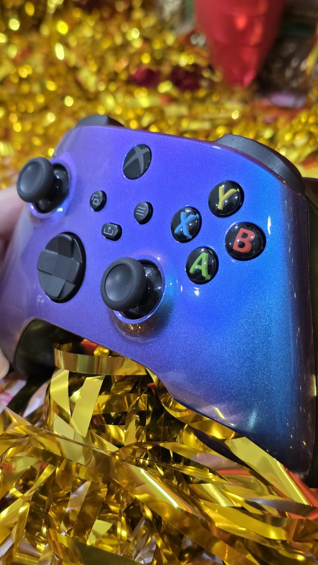 Crazy Controllerz Customz Series Custom Wireless Controller for Xbox One Series X S PC - Gold Crush Design customer photo 1
