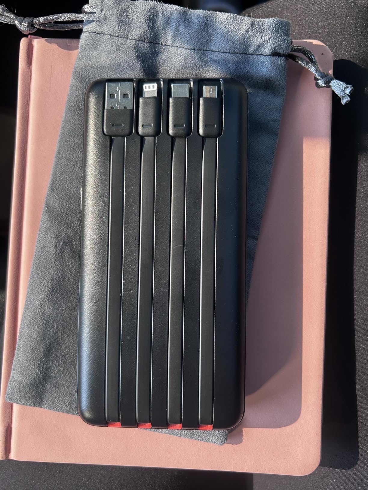 Orfeika 20000mAh Power Bank Fast Charging, Portable Charger with 4 Built-in Cables & 6 Outputs, 20W PD USB C Battery Pack Compatible with iPhone 16/15, Galaxy, Android, iPad & More (Travel Essential) customer photo 1