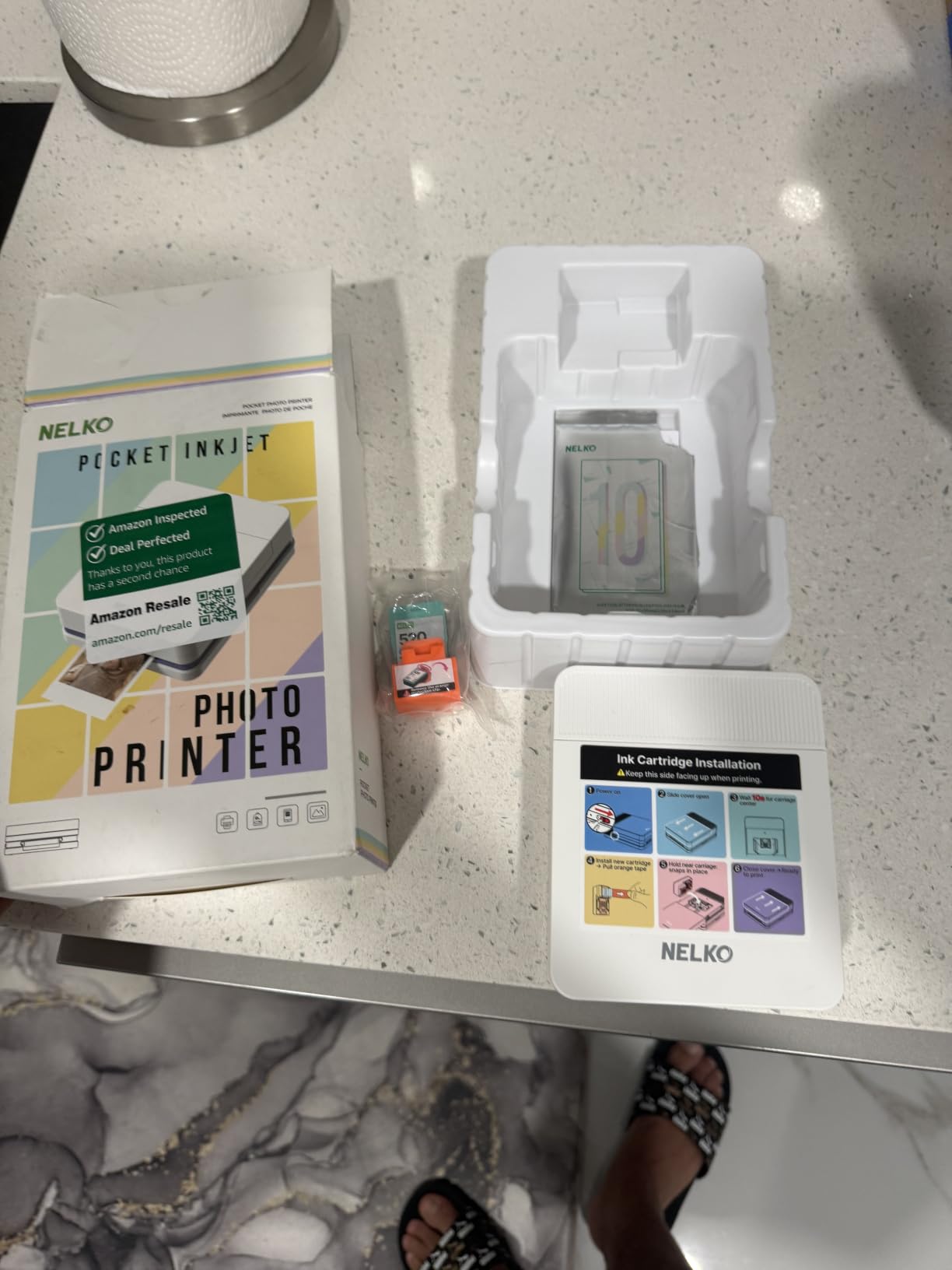 Nelko PP01 Photo Printer, 2x3 Portable Photo Printer, Mini Printer, White | Instant Color Inkjet Printer for Smartphone, Sticky-Back Photos, Bluetooth Compatible with iOS & Android, AI App Editing customer photo 2