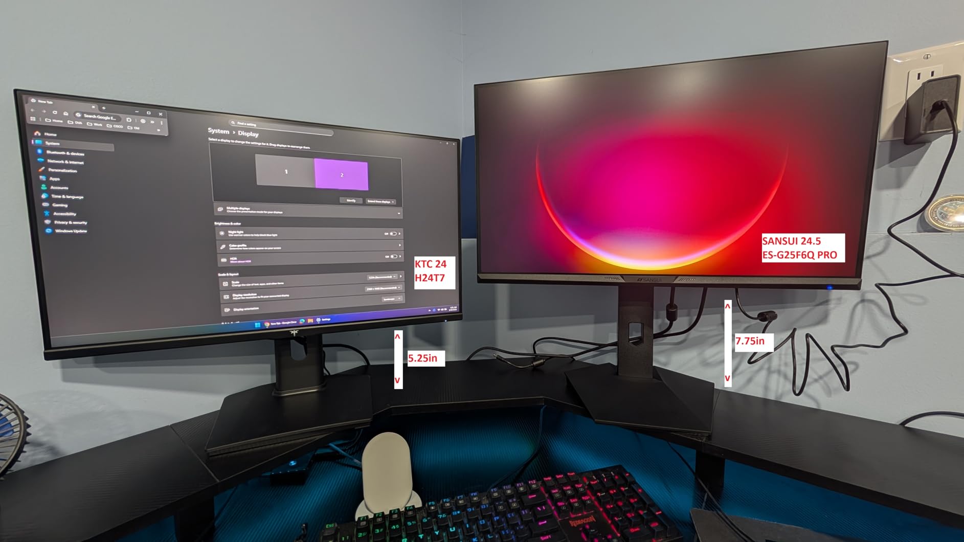 SANSUI 24 Inch 180Hz Gaming Computer Monitor, FHD 1080P for Game Office | 1ms Response Time, 110% sRGB, FreeSync, HDMI DP Ports, VESA Support, HDMI Cable Included customer photo 1