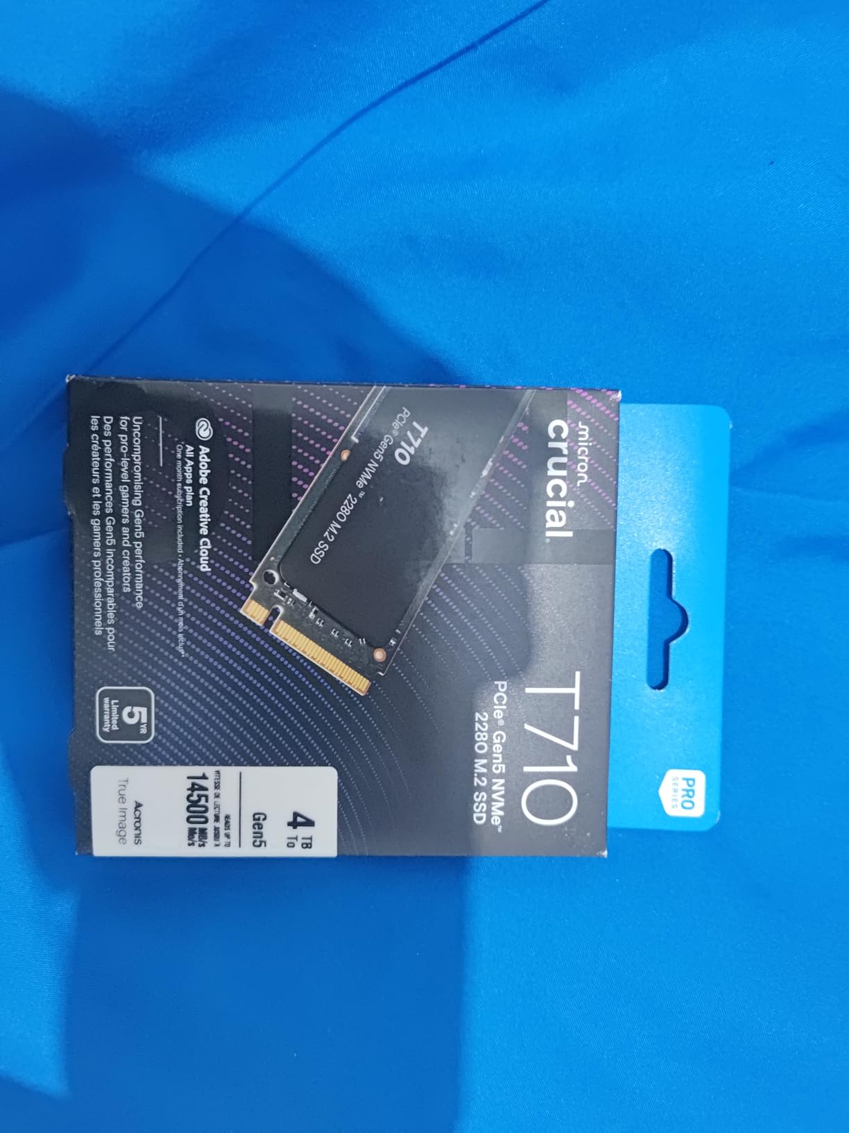 Crucial T710 PCIe Gen5 NVMe 1TB SSD, Up to 14,900 MB/s, Laptop & Desktop Compatible, for Creatives and Hardcore Gamers customer photo 1