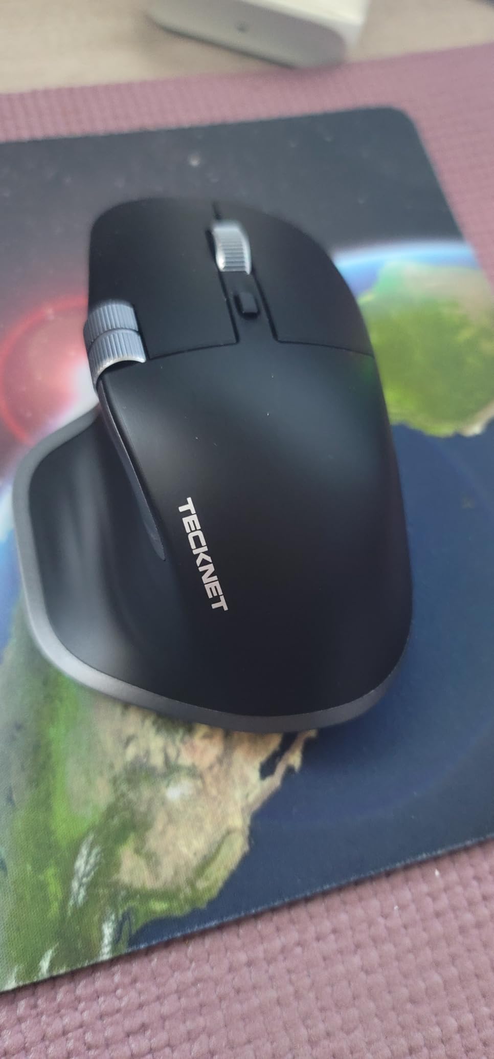 TECKNET Wireless Mouse, Side Scroll Bluetooth Rechargeable, 3-Device | Switch Among 3 Devices, 6 DPI Levels (up to 4800 DPI), BT 5.3/2.4G USB-A, Quiet Clicks, 7 Buttons, Non-Programmable, Black customer photo 1