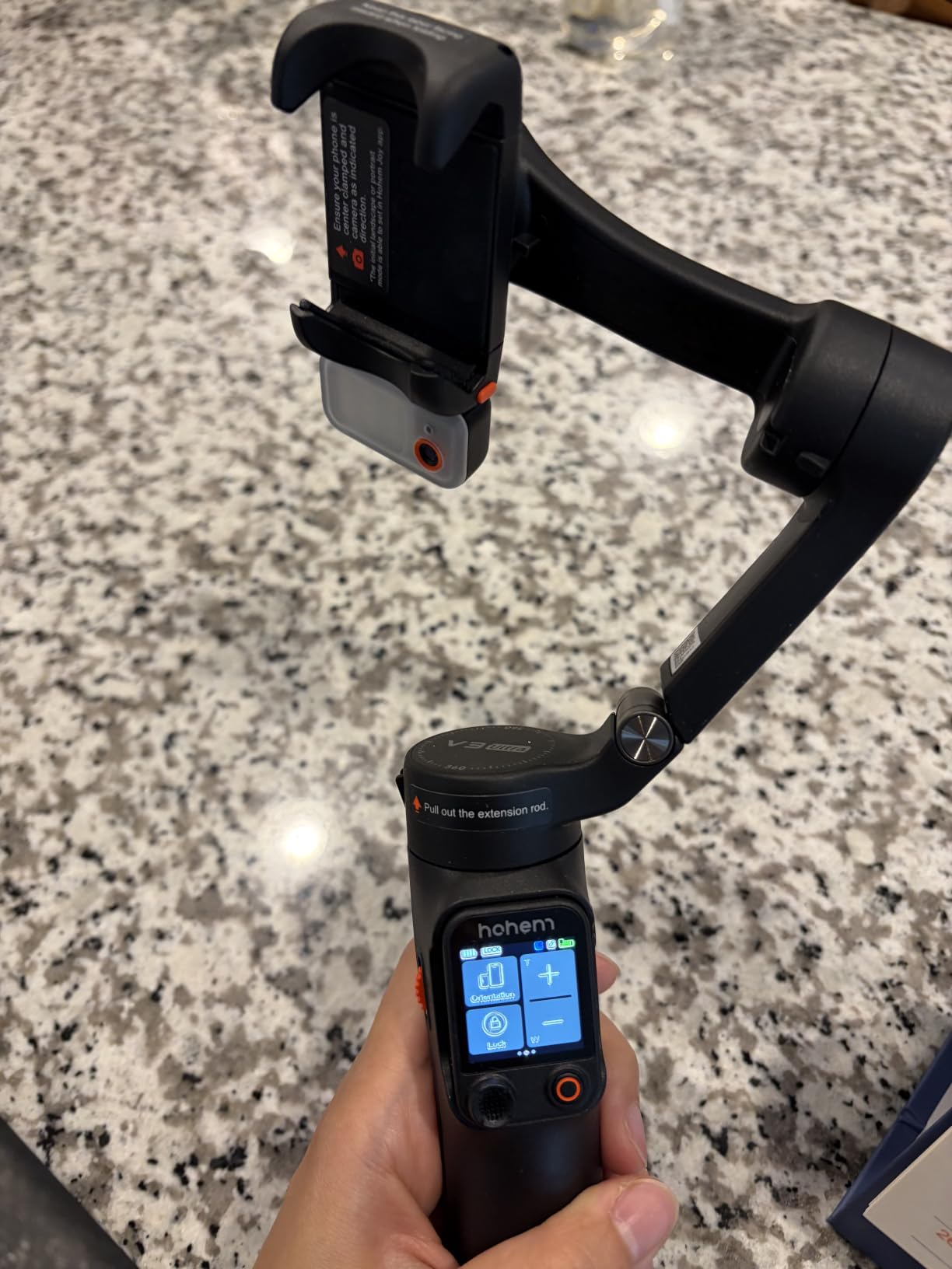 hohem iSteady V3 Ultra 3-Axis Gimbal Stabilizer for iPhone & Android | AI Live Feed Monitoring, AI Auto Tracking, Touchscreen Remote, iSteady 9.0 Anti-Shake, 8