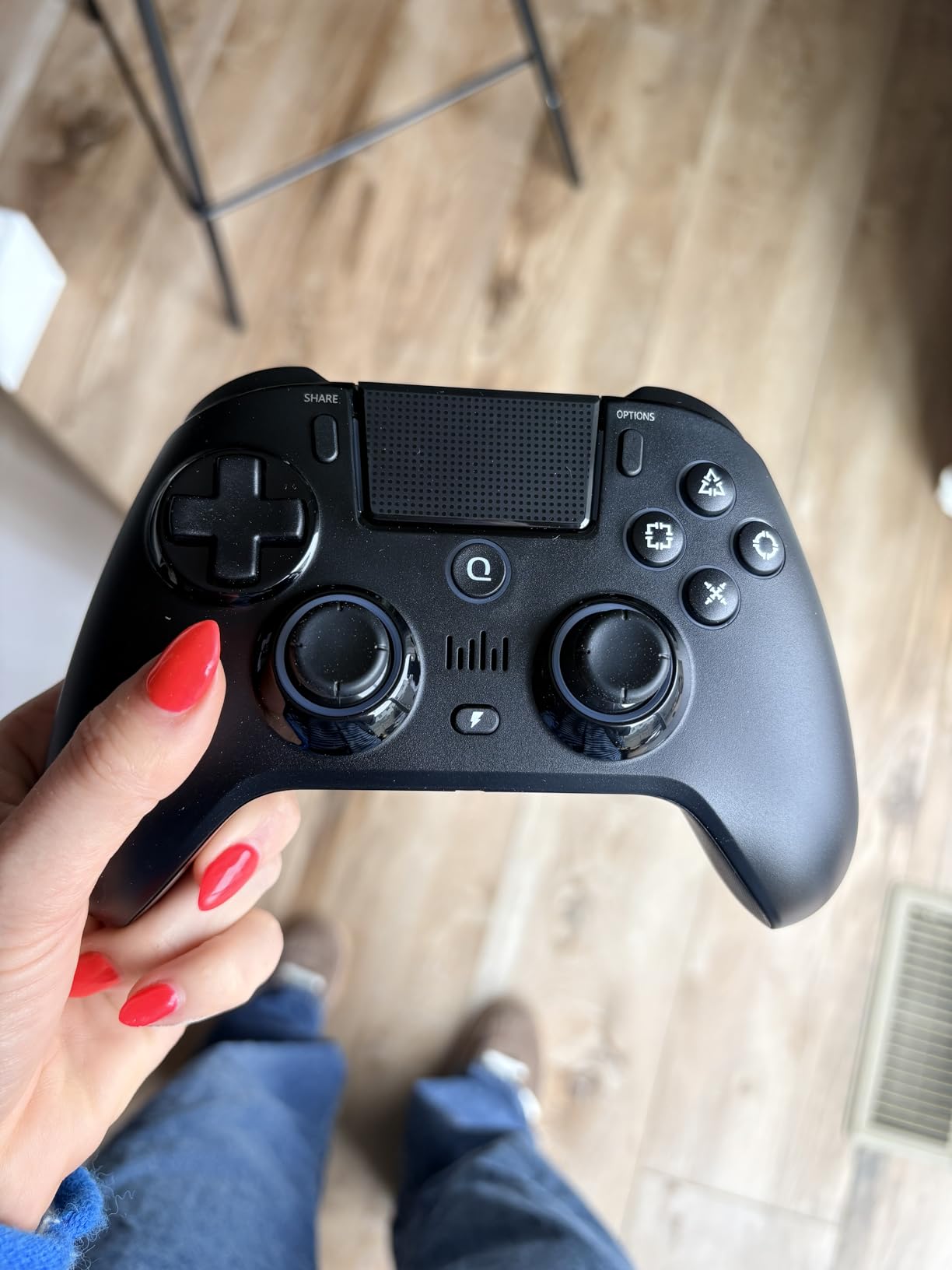QRD Spark N5 Wireless Controller for PS5 Pro Slim PS4 PS3 PS2 PC Android | Steam Deck Windows Mac iOS TV Box, Hall Effect Gamepad Joystick with Touchpad, 6 Axis Gyro, Dual Vibration, Mapping, Macro customer photo 2