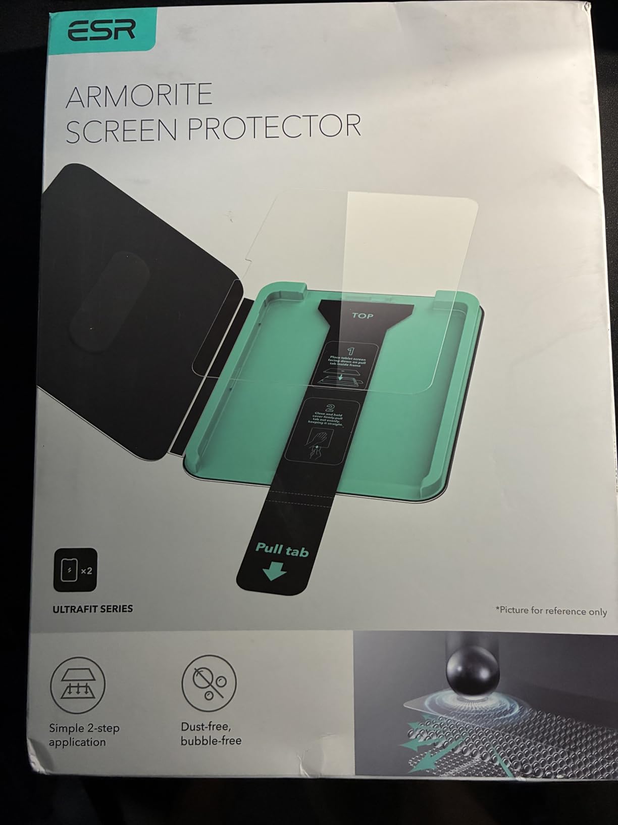 ESR 2 Pack Armorite Screen Protector for iPad Pro 13 Inch M5/M4 | 2025/2024, Military Grade, 9H Hardness Tempered Glass Film with UltraFit Tray, HD Clarity, Dust and Bubble Free customer photo 2
