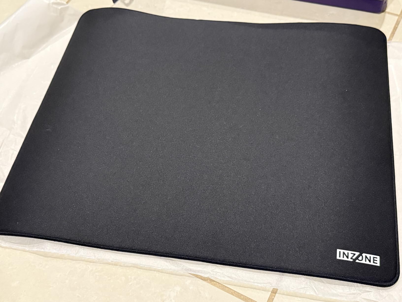 Sony INZONE Mat-F Control-Type Large 480x400mm Cloth Gaming Mousepad | Thick 6mm Cushion, High Friction, Edge Stitched, SlimFlex Non-Slip Rubber Base, Developed with Fnatic Esports Team customer photo 2
