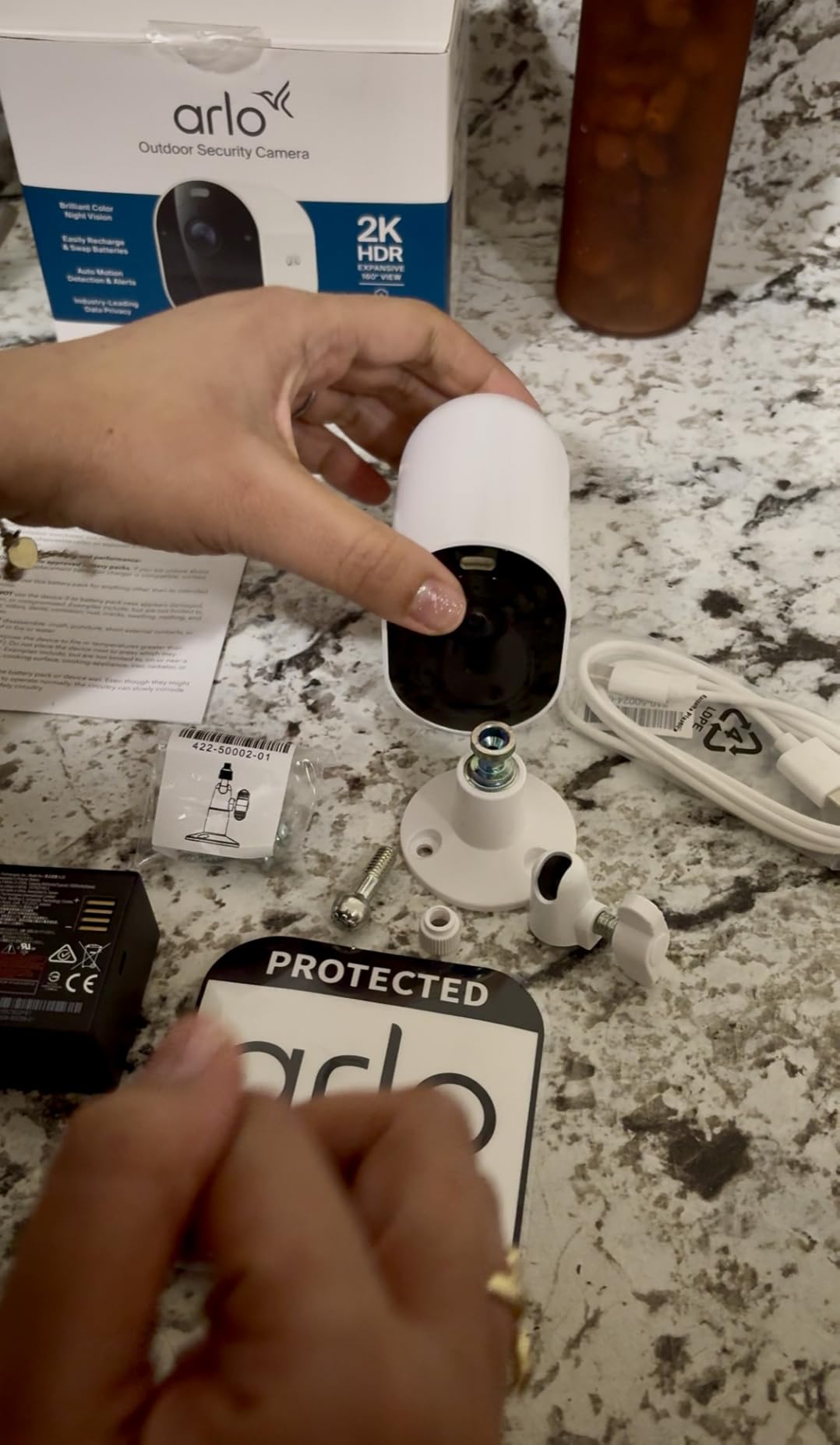Arlo Pro Wireless Security Camera 2K HDR (6th Gen) - 4-Cam | 2K HDR video; Wireless outdoor; Rechargeable removeable battery; AI detection; Emergency Response; 1-mo Secure plan incl. customer photo 1