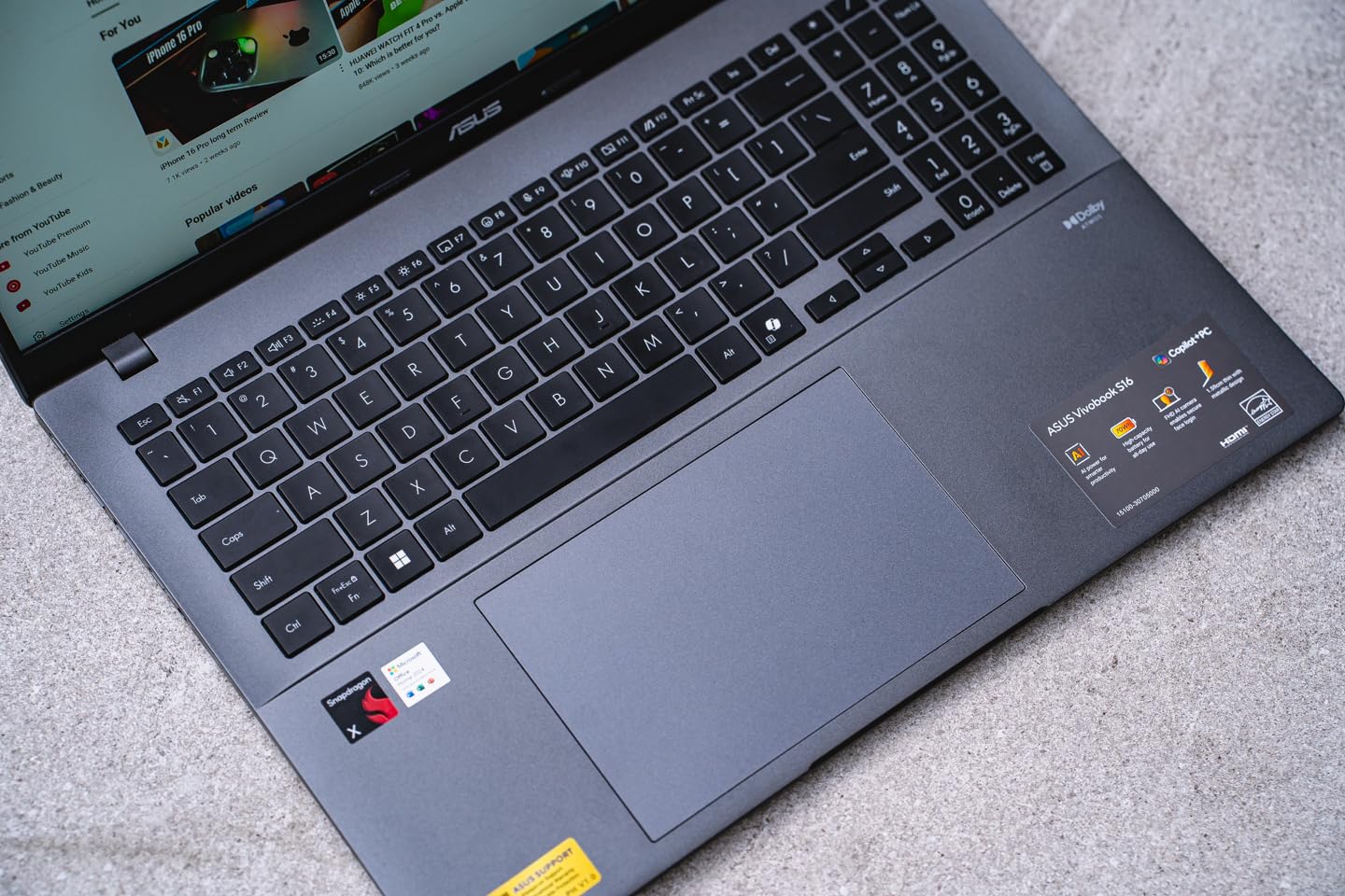 ASUS Vivobook S16 AI PC Laptop, 16-inch 2.8K OLED 120Hz, Intel Core Ultra 9 285H, 32GB RAM, 1TB SSD, RGB Backlit, Win 11 Pro customer photo 2