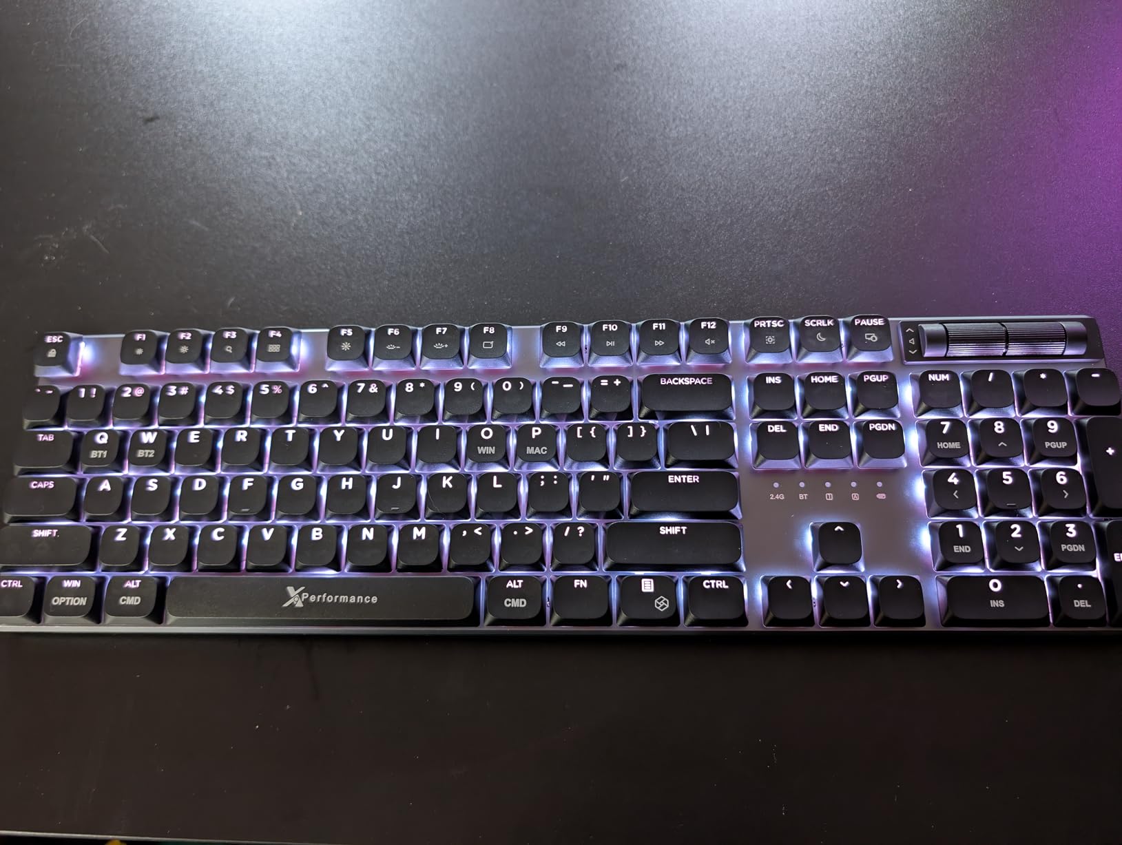 X9 Slim Mechanical Keyboard Wireless, Low Profile Red Switches, Triple Mode Bluetooth/2.4GHz/USB, Full Size 107-Key with Number Pad, Backlit, Rechargeable customer photo 1