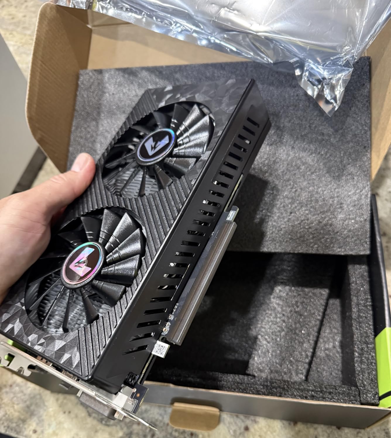 MOUGOL AMD Radeon RX 580 8GB GDDR5 Gaming Graphics Card HDMI/DP/DVI - White | 256-Bit 2048SP PCIe X16 3.0 GPU, HDMI/DP/DVI Triple Output, Dual Fan Cooling Video Card, for Windows 11/10/7 Desktop PC customer photo 1