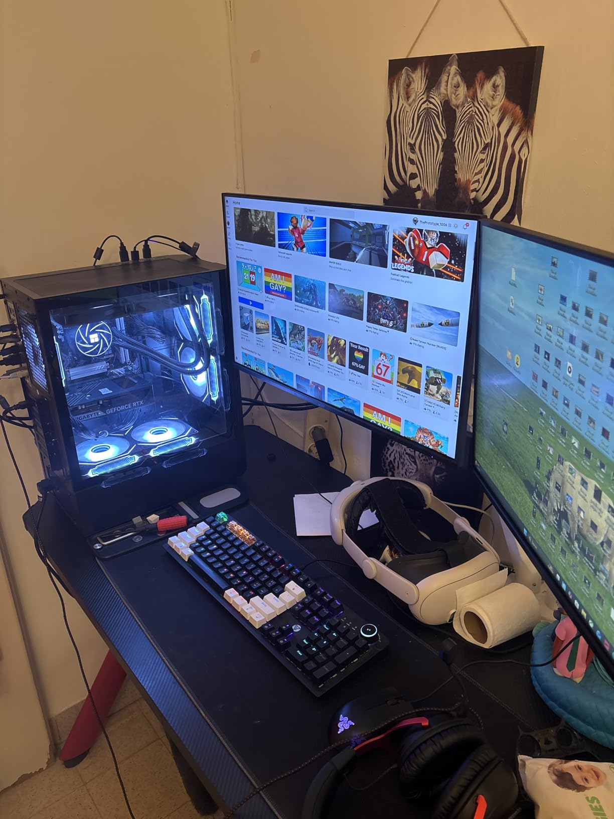 Prebuilt Gaming Desktop PC, AMD Ryzen 5 5500, GeForce RTX 3050 6GB, 16GB DDR4 3200MHz RAM, 1TB NVMe SSD, ARGB Air Cooling, Wi-Fi, Tower Computer for Gaming, Streaming, Editing customer photo 1