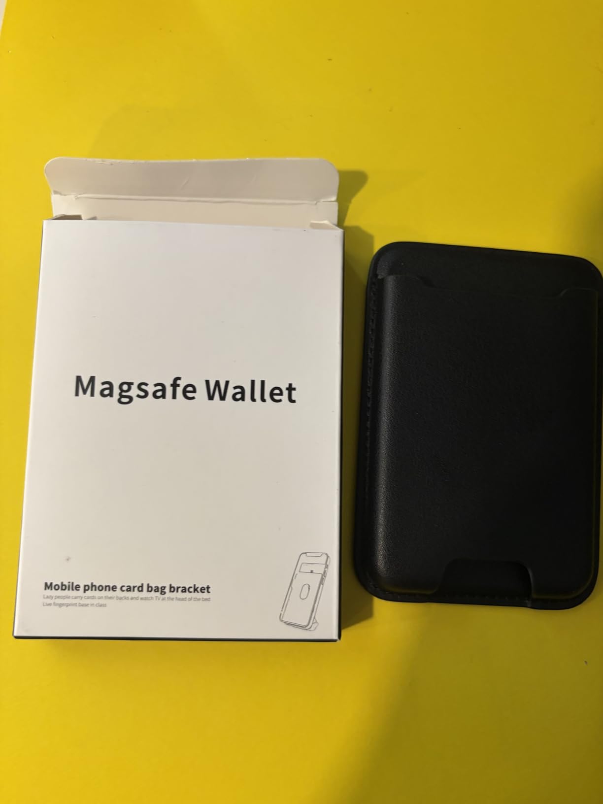 TWZKG for MagSafe Wallet, 3 Cards Holder, Slim Magnetic Phone Wallet for iPhone 17/16/15/14/13/12 Pro Max Plus Air Series, RFID Blocking Vegan Leather, Black customer photo 1