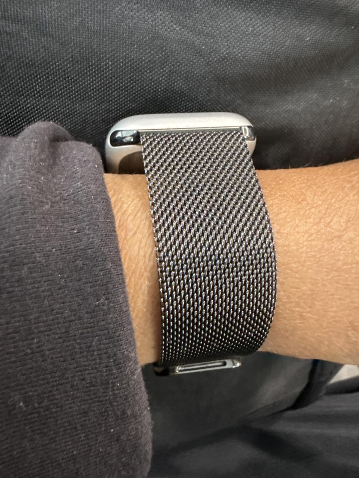 Apple Milanese Loop Band for Apple Watch - 42mm - Natural Titanium - One Size customer photo 1