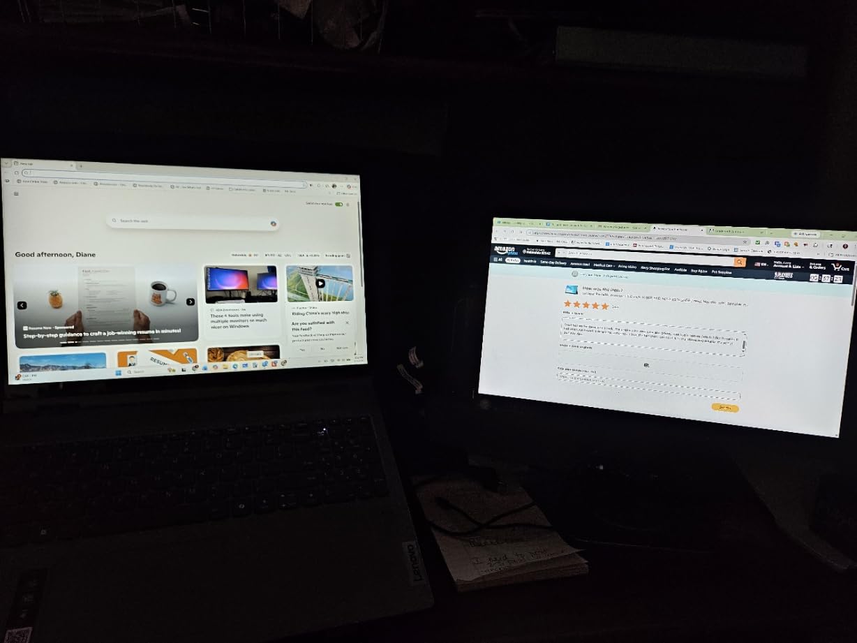 cocopar Portable Monitor 16 Inch 2.5K QHD 110% sRGB 144Hz USB-C, 120Hz HDMI, Travel Monitor with Speaker Second Screen for Laptop MacBook Surface PC Xbox PS4/5, VESA Mountable, with Kickstand customer photo 1