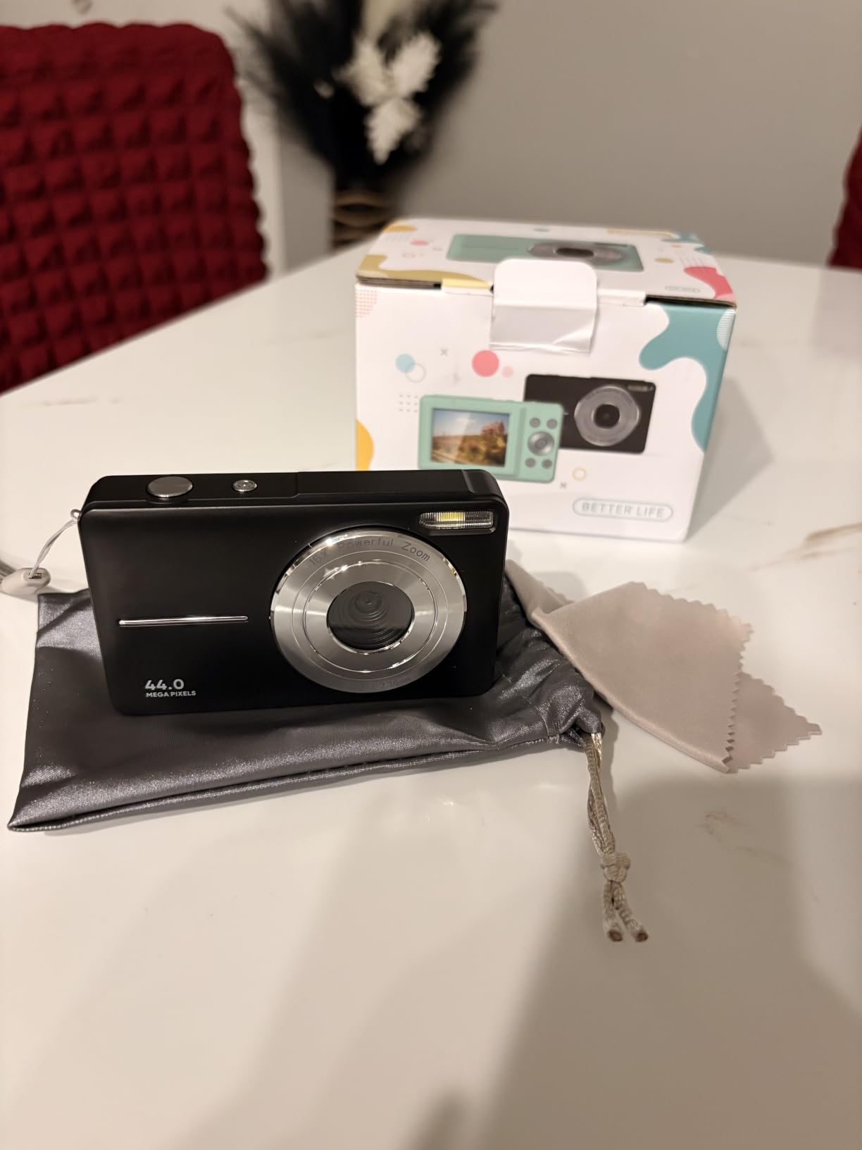 Digital Camera, Latest FHD 1080P Digital Camera for Teens with SD Card Anti Shake Point and Shoot Cameras Portable 16X Zoom Compact Small Cameras for Kids Boys Girls Seniors with Wrist Strap customer photo 2
