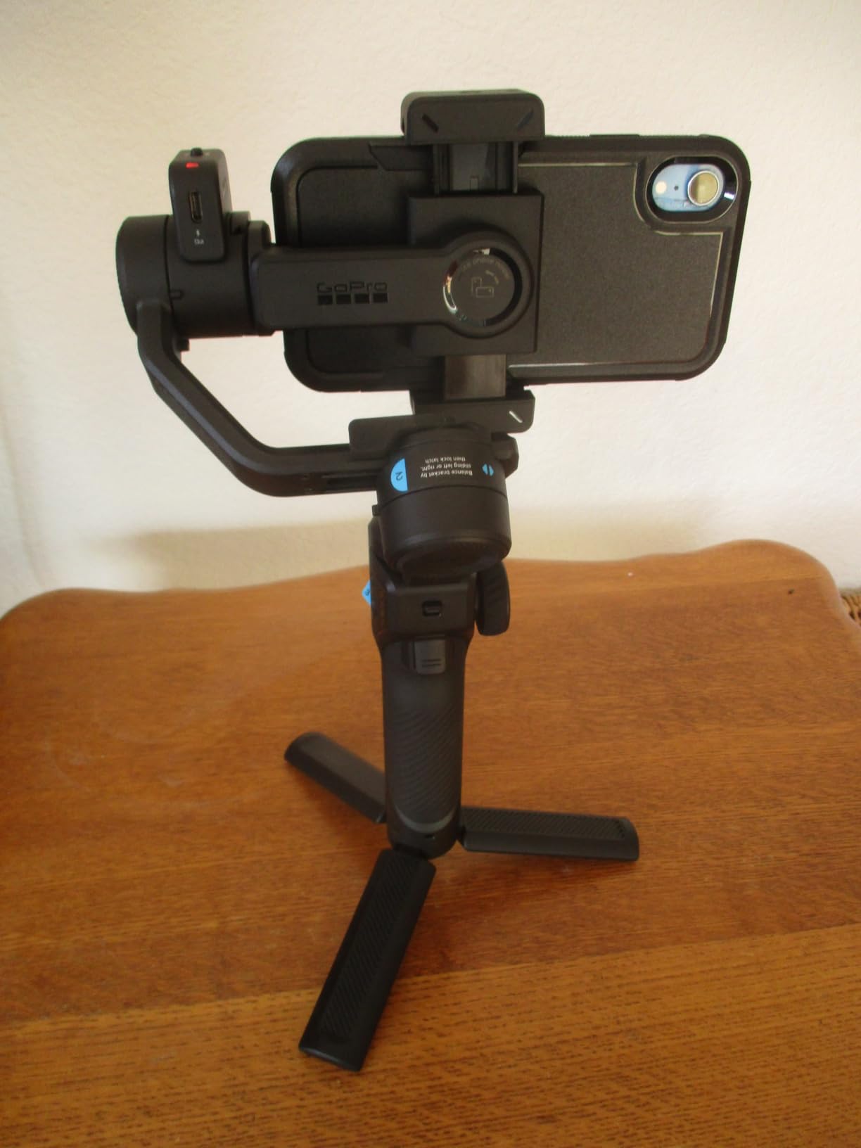 GoPro Fluid Pro AI 3-Axis Gimbal Stabilizer for GoPro Cameras and Smartphones, Subject Tracking, Lighting, Wireless Camera Control, Portable, Vlogging, 360° Rotation, Device Charging customer photo 1