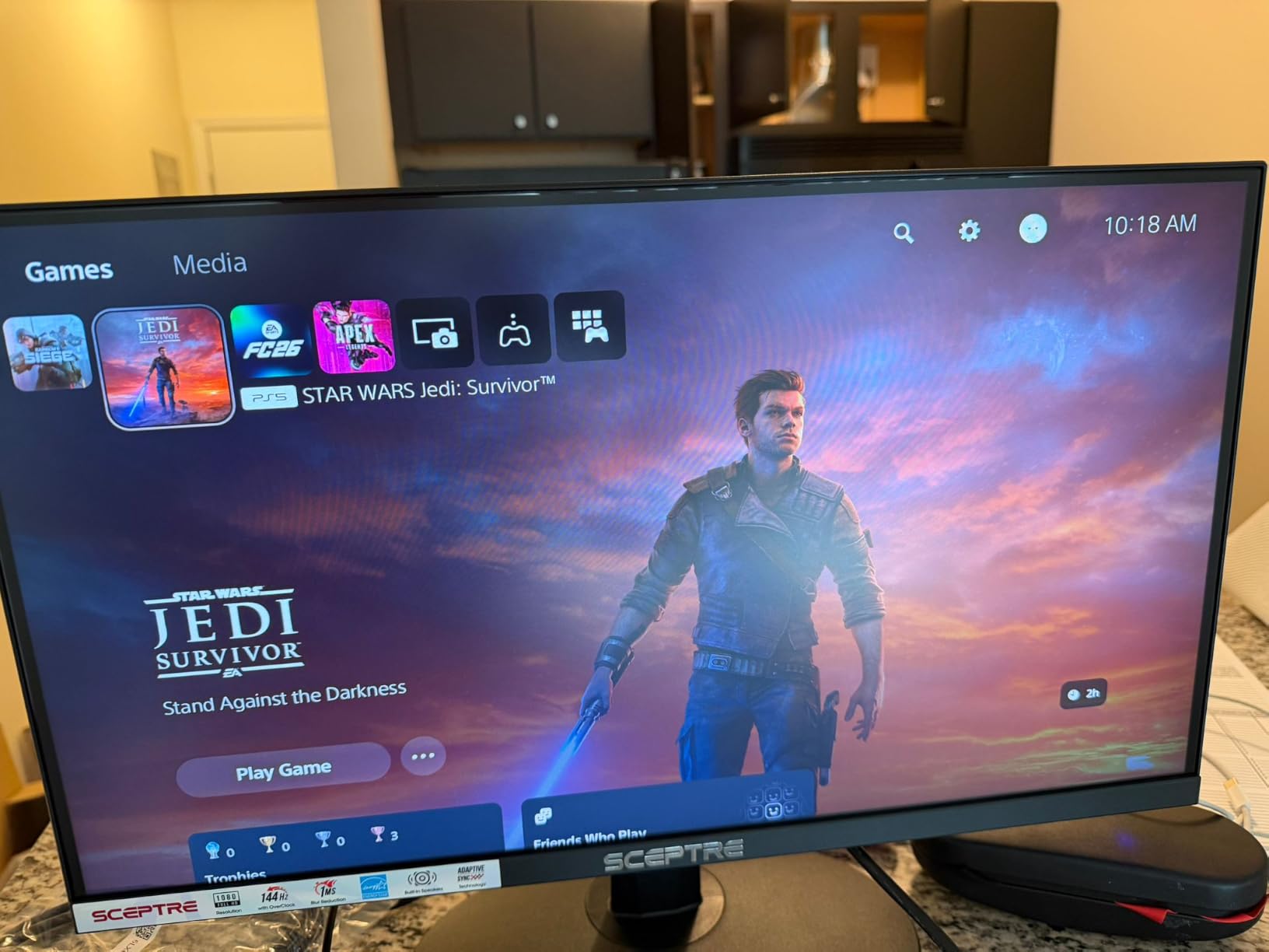 Sceptre New 22-Inch Gaming Monitor, FHD 1080p, Up to 144Hz, HDMI, DisplayPort, Built-in Speakers, Machine Black (E225W-FW144 Series, 2026) customer photo 1