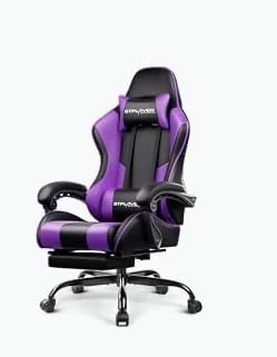 GTPLAYER Gaming Chair, Computer Chair with Footrest and Lumbar Support, Height Adjustable Game Chair with 360°-Swivel Seat and Headrest and for Office or Gaming (Pearl White) customer photo 1