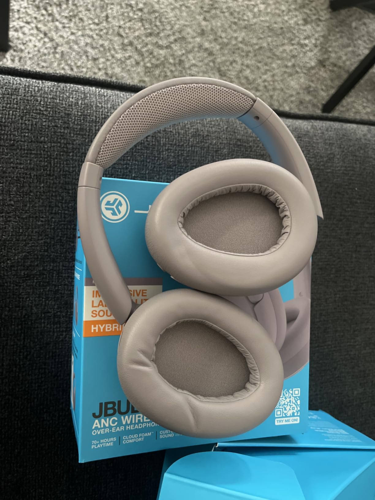 JLab JBuds Lux ANC, Over Ear Headphones, Active Noise Cancelling, Bluetooth, Limited Edition Navy customer photo 2