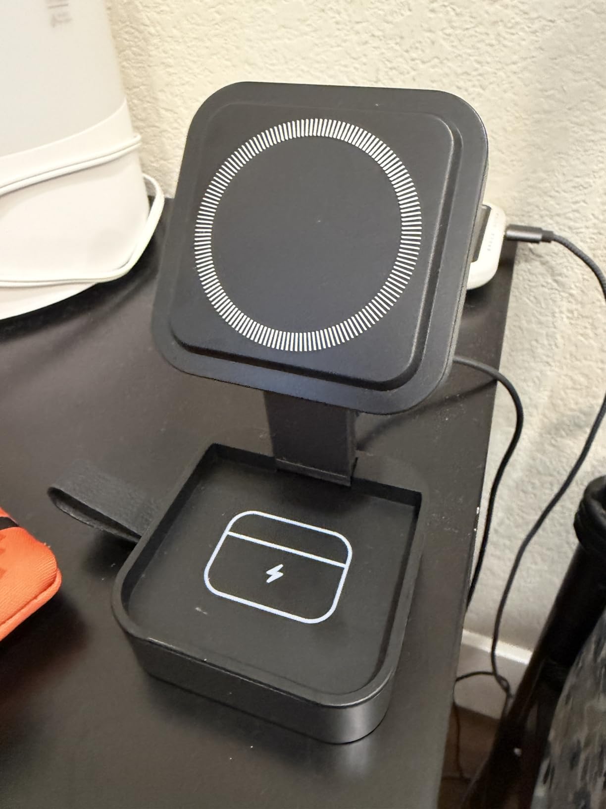 3 in 1 Wireless Charging Station for Apple Devices, Magnetic Foldable Travel Fast Charger Stand Compatible with MagSafe for iPhone Air/17/16/15/14/13/12 Series, Apple Watch & AirPods Pro/4/3/2-Black customer photo 1