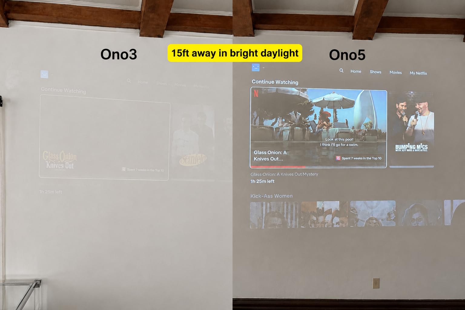 ONOAYO Outdoor-Projector-4K with 60W Dolby Audio and Official Licensed Apps | High Brightness, AI Auto Focus, Smart-Projector with WiFi and Bluetooth, ONO5Pro 2.0 Movie Projector for Indoor/Outdoor customer photo 1
