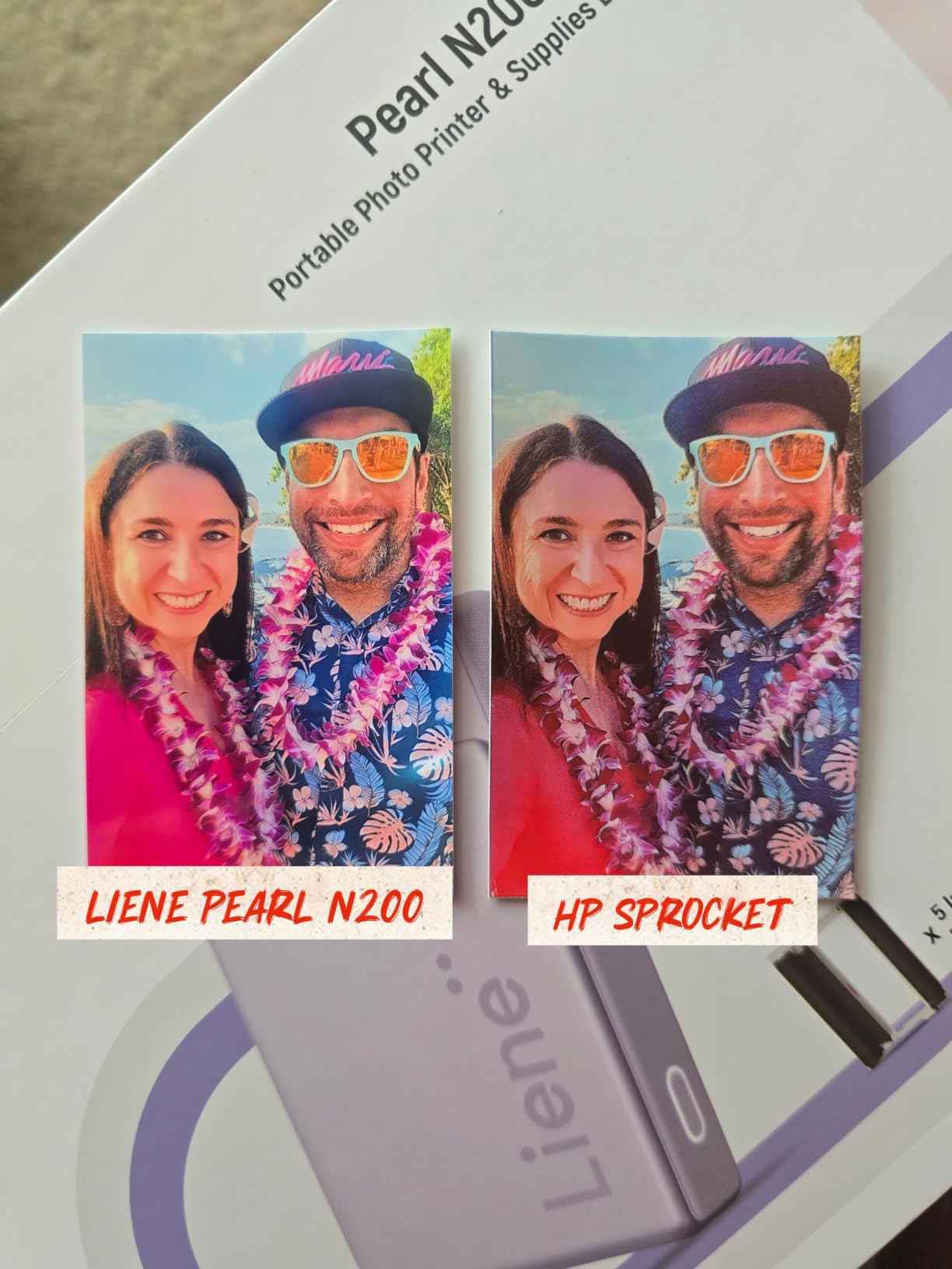 Liene Pearl N200 Pro Portable Photo Printer, Instant Mini Picture Printer for iPhone Smartphone, Thermal Dye Sublimation, Bluetooth Sticker Printer 50 Sheets 2x3 Adhesive Paper & 5 Cartridges, Gold customer photo 2