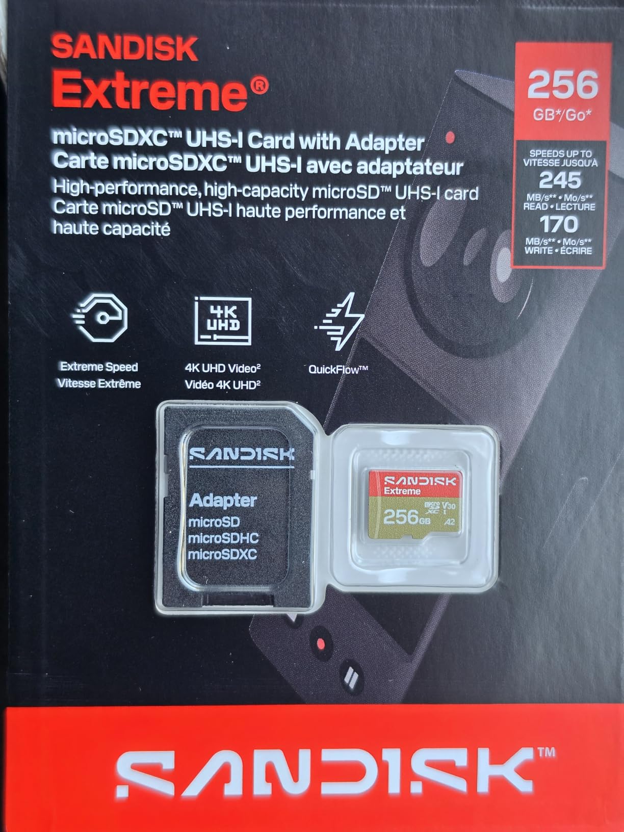 SANDISK 1TB Extreme microSD UHS-I Card - Up to 245MB/s Read Speed and 170MB/s Write Speed, 5.3K Video, 4K UHD Video, high-Performance for Action cams, Drones, Android Devices - SDSQXH9-1T00-GZ6MA customer photo 2